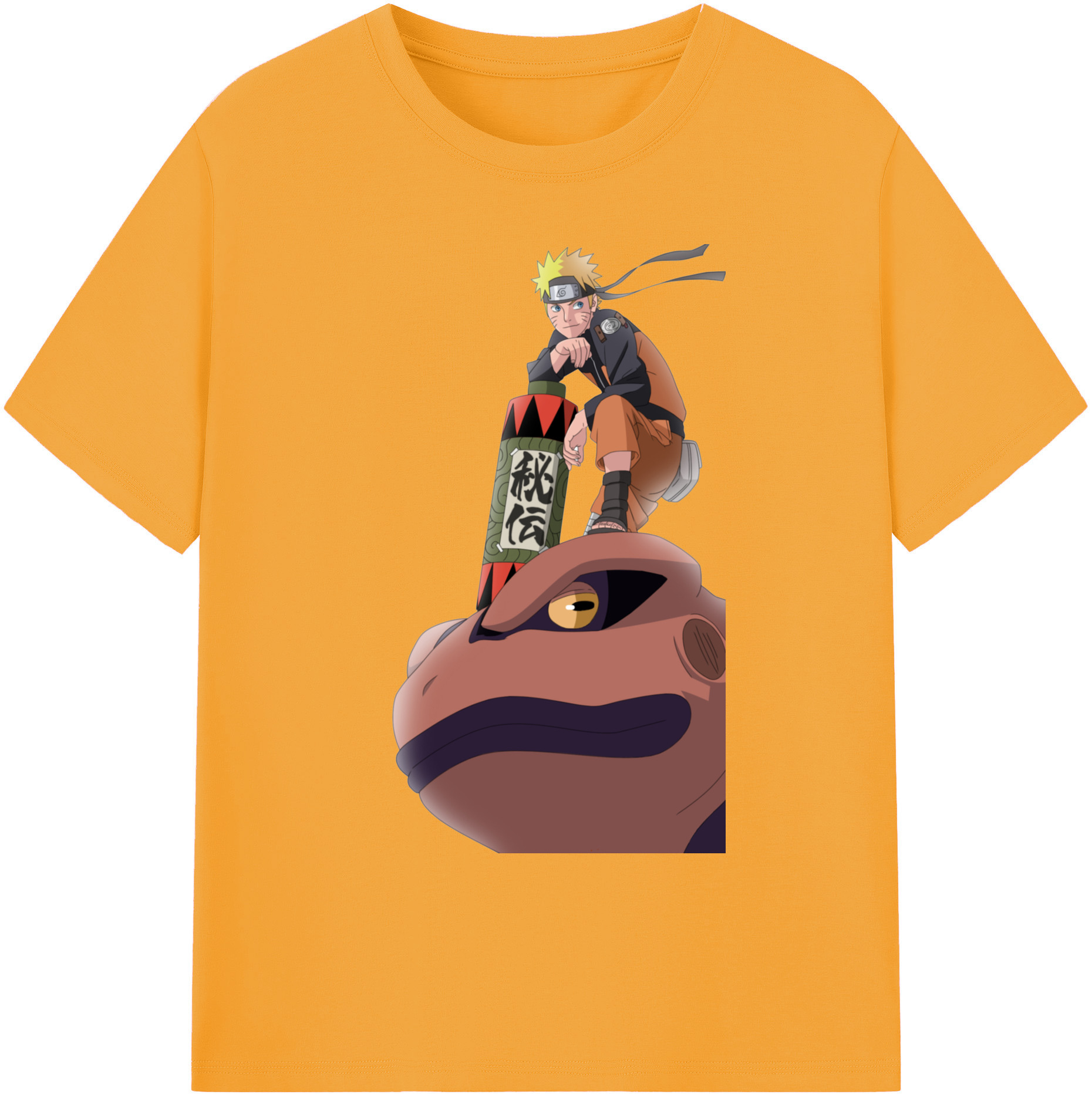 （画像用） NARUTO -ナルト- うずまき ナルト Uzumaki Naruto 綿100％ メンズ半袖Tシャツ｜肌触りやわらか＆通気性