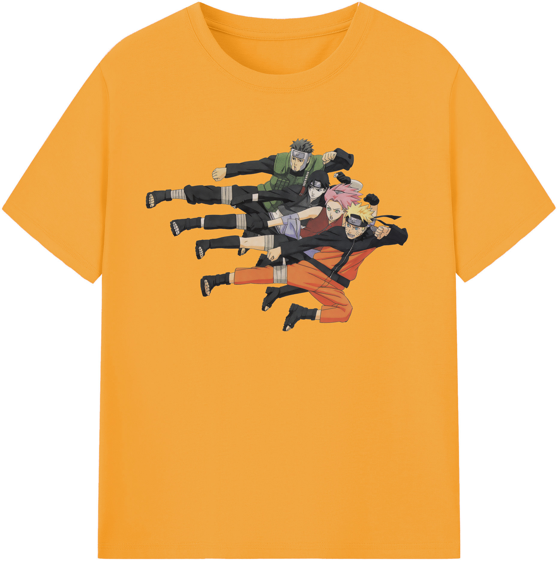 （画像用） NARUTO -ナルト- うずまき ナルト Uzumaki Naruto 綿100％ メンズ半袖Tシャツ｜肌触りやわらか＆通気性