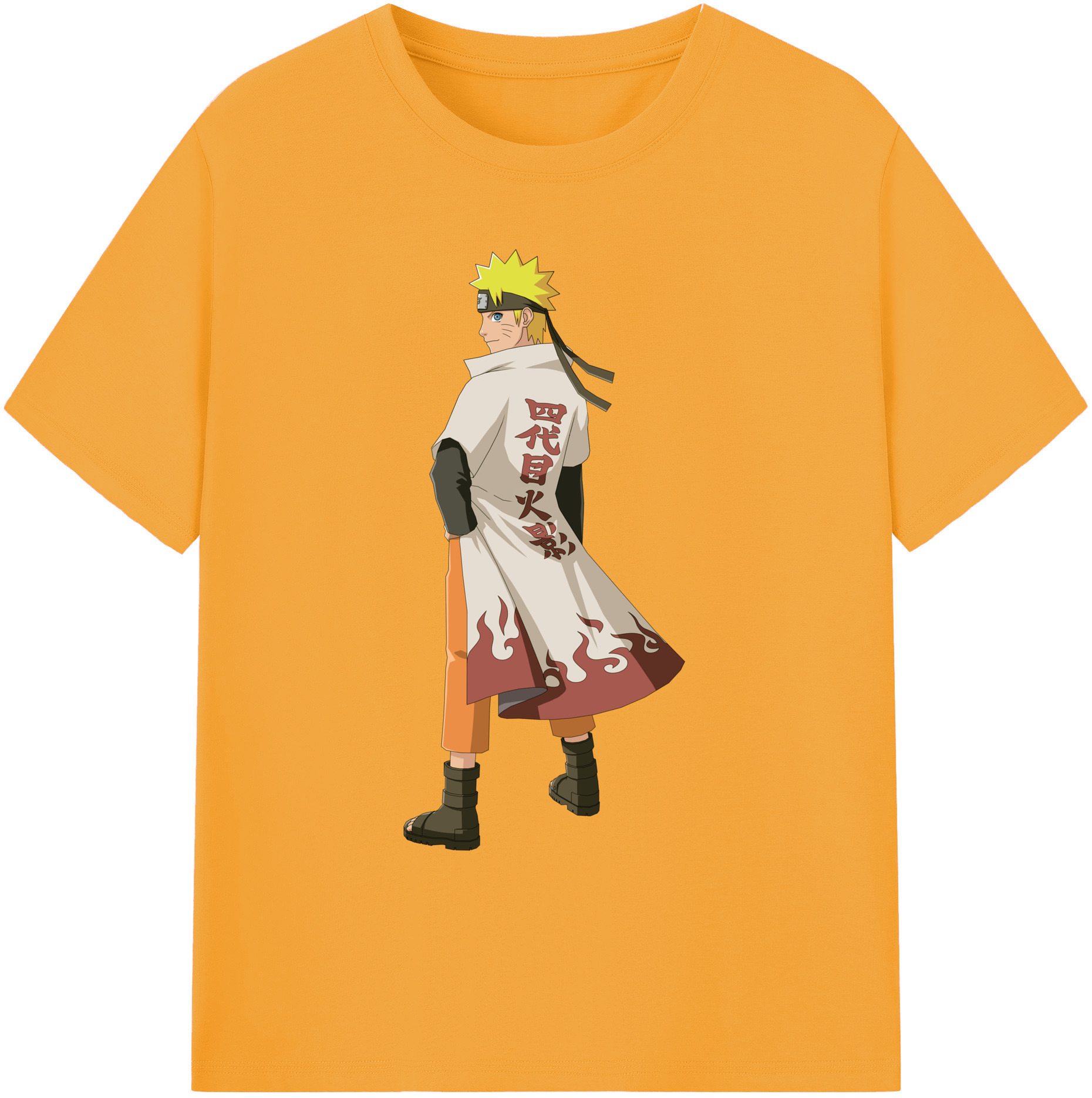 （画像用） NARUTO -ナルト- うずまき ナルト Uzumaki Naruto 綿100％ メンズ半袖Tシャツ｜肌触りやわらか＆通気性