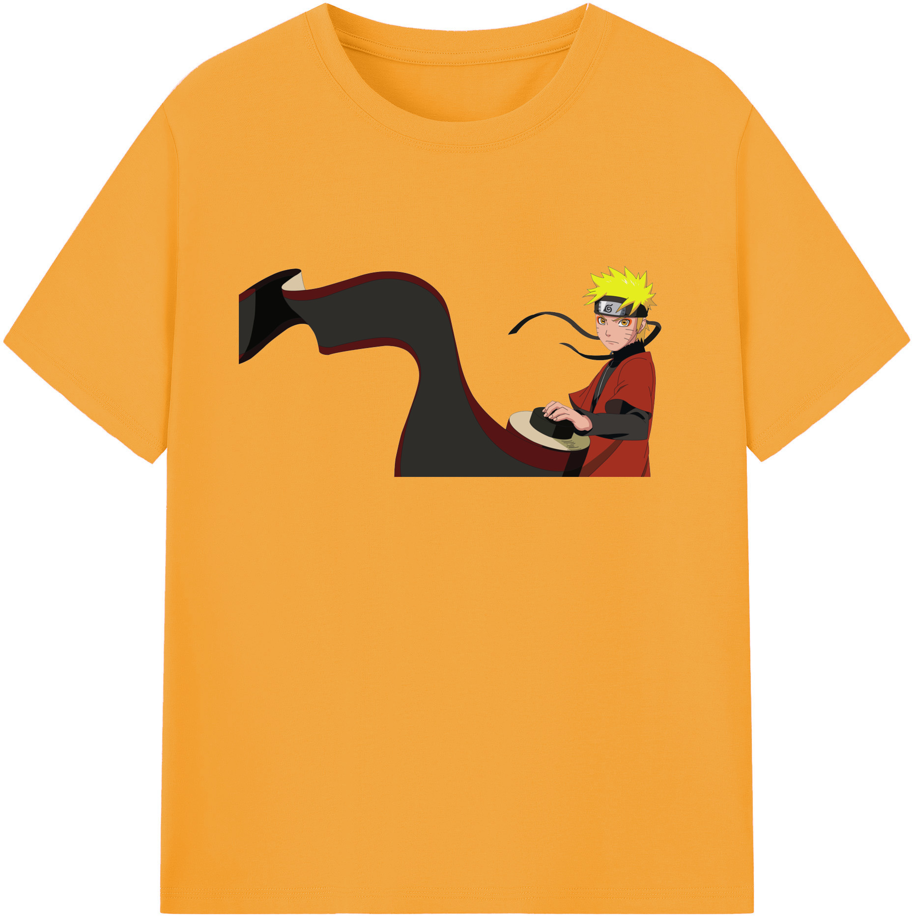 （画像用） NARUTO -ナルト- うずまき ナルト Uzumaki Naruto 綿100％ メンズ半袖Tシャツ｜肌触りやわらか＆通気性