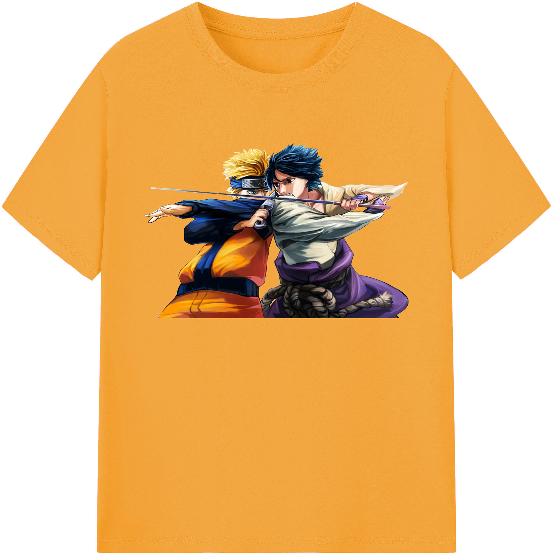 （画像用） NARUTO -ナルト- うずまき ナルト Uzumaki Naruto 綿100％ メンズ半袖Tシャツ｜肌触りやわらか＆通気性
