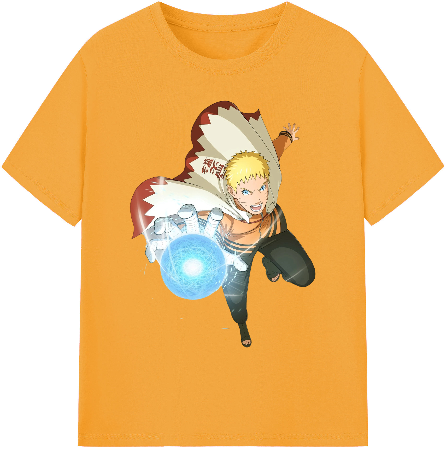 （画像用） NARUTO -ナルト- うずまき ナルト Uzumaki Naruto 綿100％ メンズ半袖Tシャツ｜肌触りやわらか＆通気性