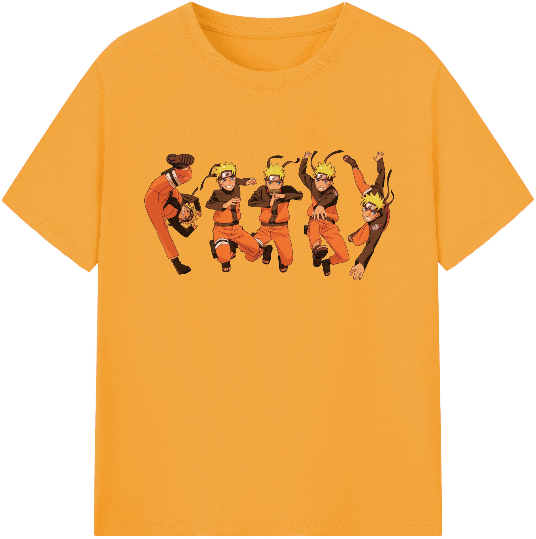 （画像用） NARUTO -ナルト- うずまき ナルト Uzumaki Naruto 綿100％ メンズ半袖Tシャツ｜肌触りやわらか＆通気性