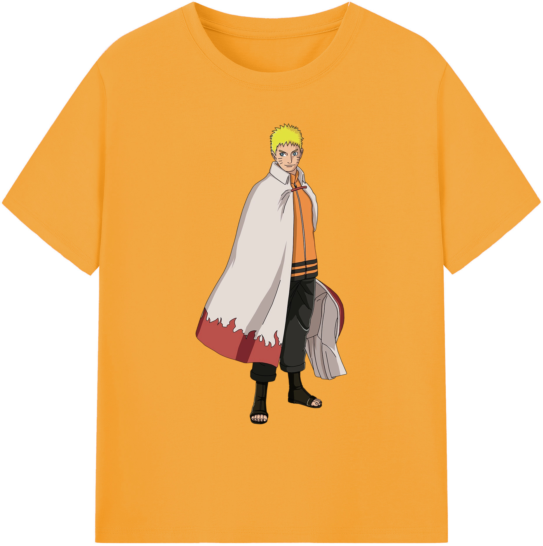 （画像用） NARUTO -ナルト- うずまき ナルト Uzumaki Naruto 綿100％ メンズ半袖Tシャツ｜肌触りやわらか＆通気性