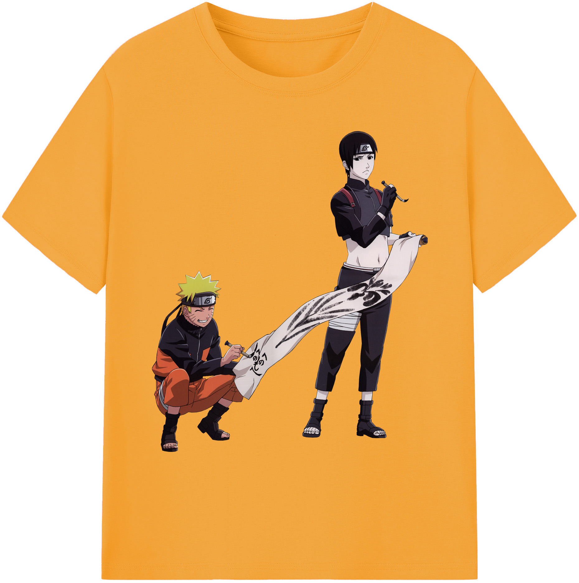 （画像用） NARUTO -ナルト- うずまき ナルト Uzumaki Naruto 綿100％ メンズ半袖Tシャツ｜肌触りやわらか＆通気性