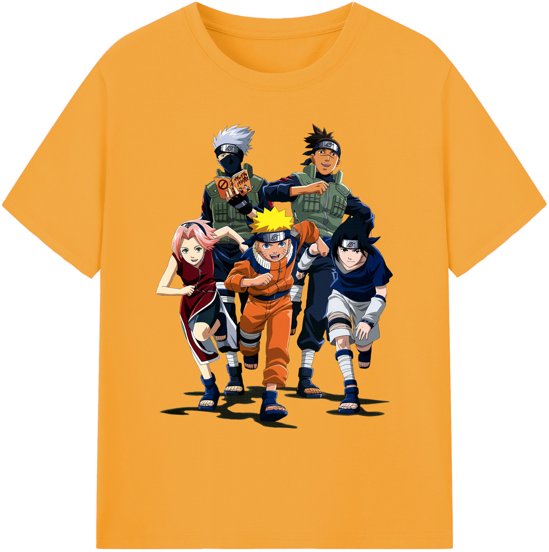 （画像用） NARUTO -ナルト- うずまき ナルト Uzumaki Naruto 綿100％ メンズ半袖Tシャツ｜肌触りやわらか＆通気性