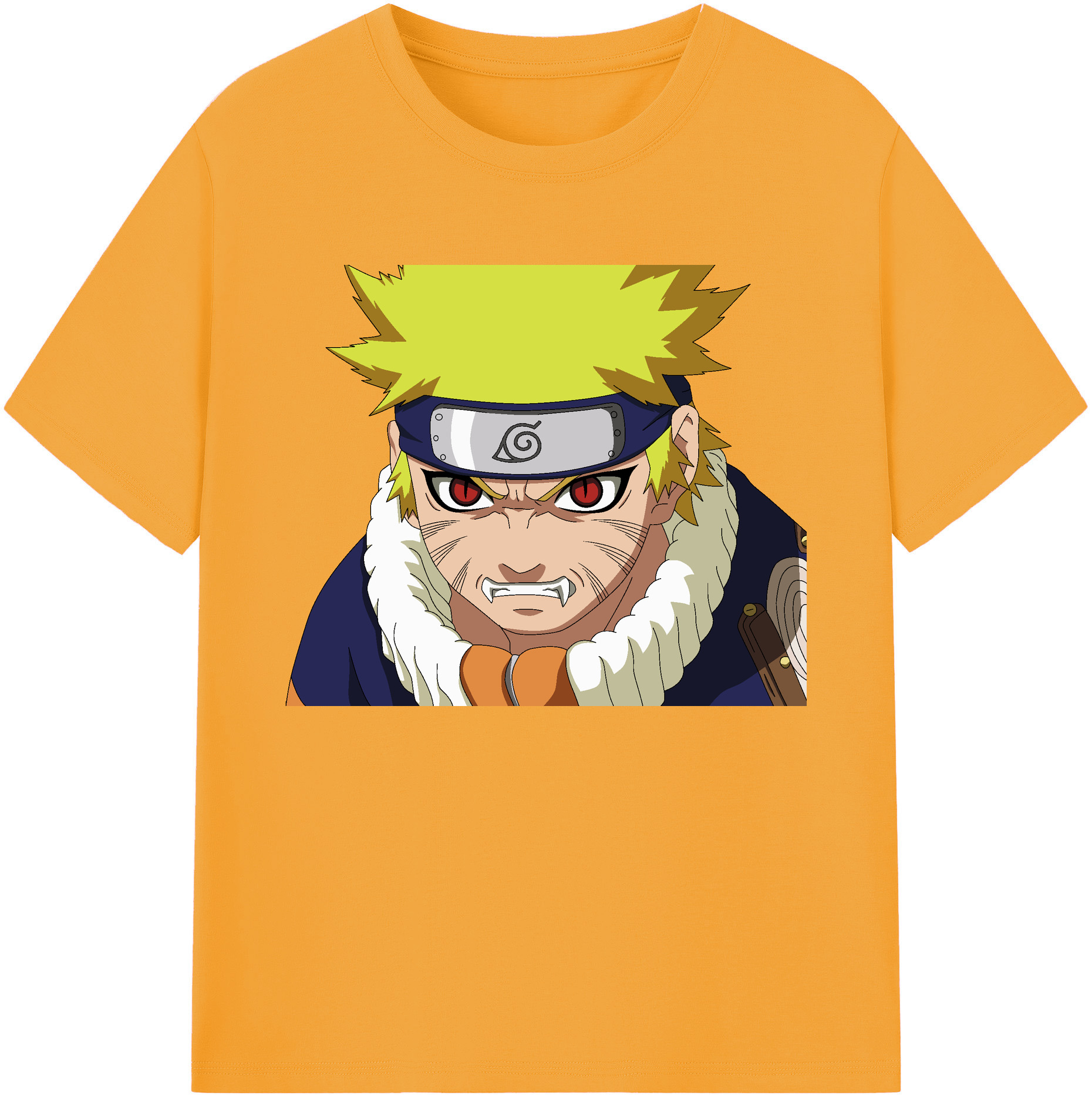 （画像用） NARUTO -ナルト- うずまき ナルト Uzumaki Naruto 綿100％ メンズ半袖Tシャツ｜肌触りやわらか＆通気性