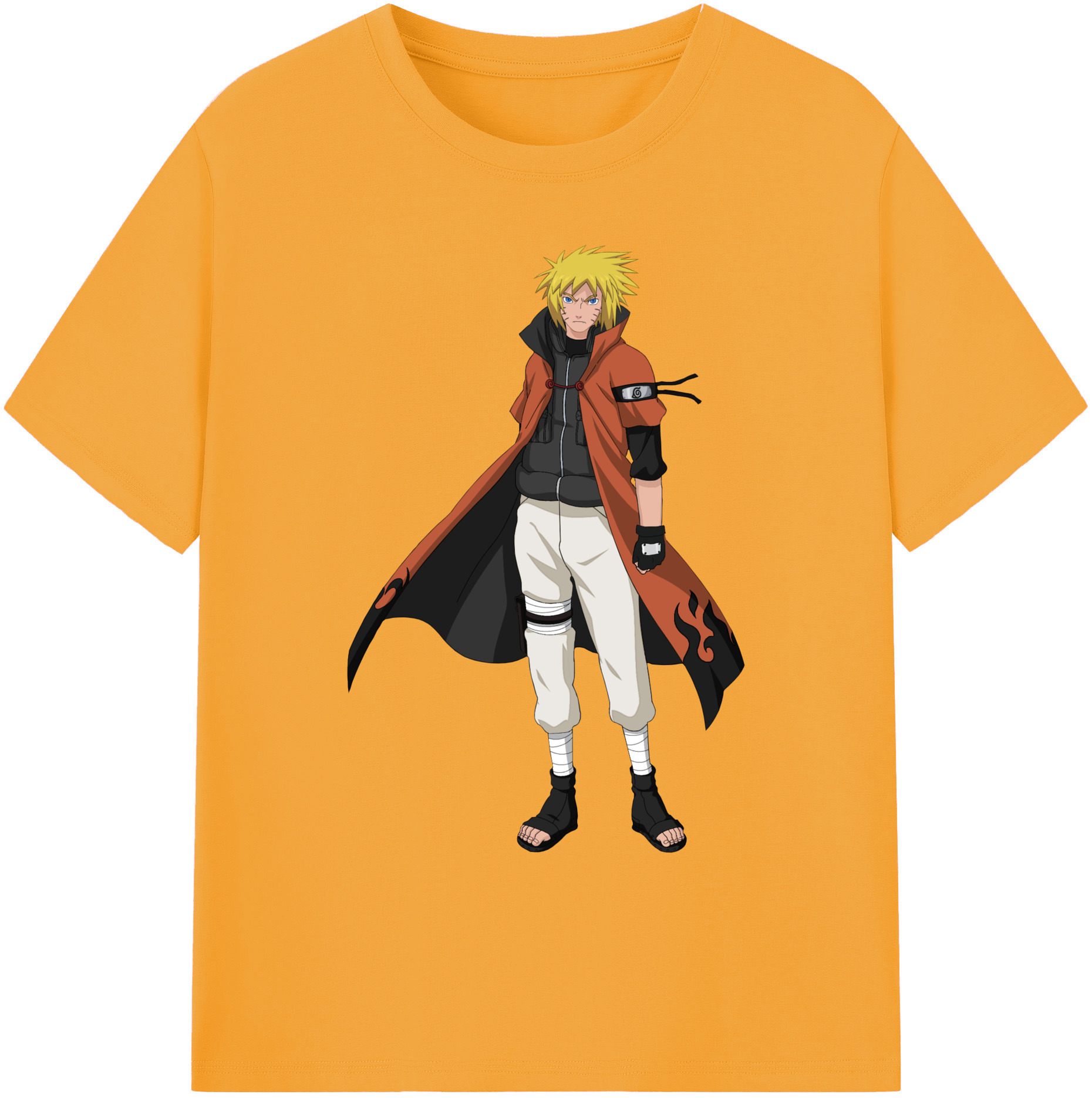 （画像用） NARUTO -ナルト- うずまき ナルト Uzumaki Naruto 綿100％ メンズ半袖Tシャツ｜肌触りやわらか＆通気性