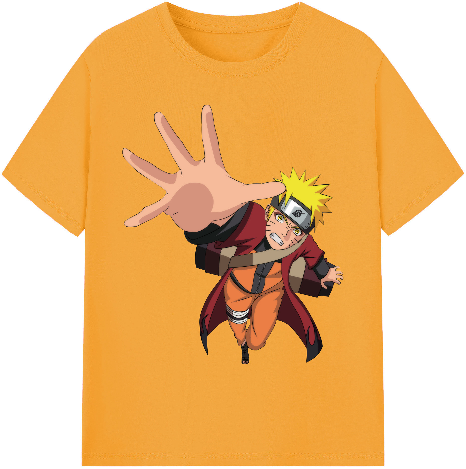 （画像用） NARUTO -ナルト- うずまき ナルト Uzumaki Naruto 綿100％ メンズ半袖Tシャツ｜肌触りやわらか＆通気性