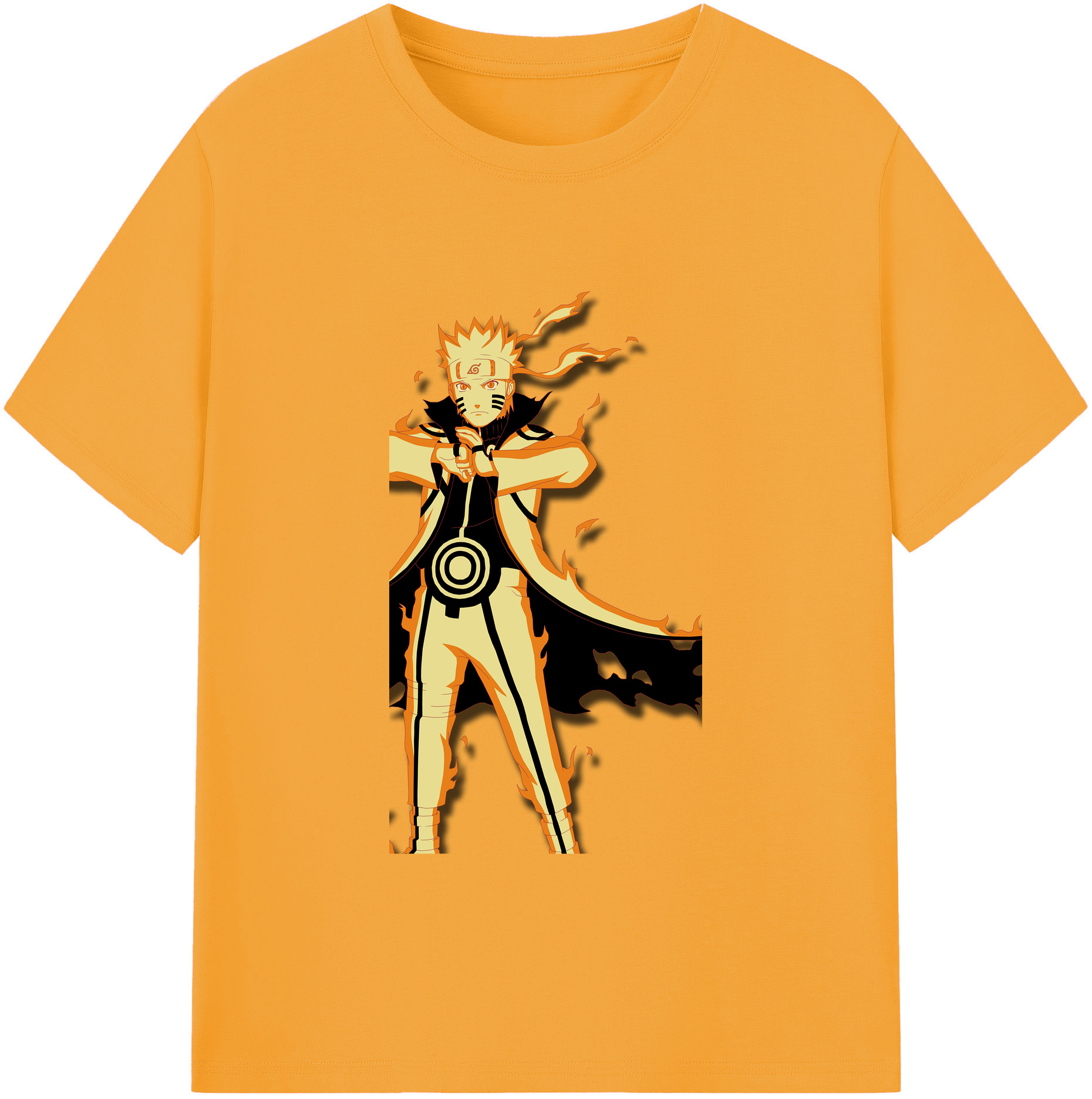 （画像用） NARUTO -ナルト- うずまき ナルト Uzumaki Naruto 綿100％ メンズ半袖Tシャツ｜肌触りやわらか＆通気性