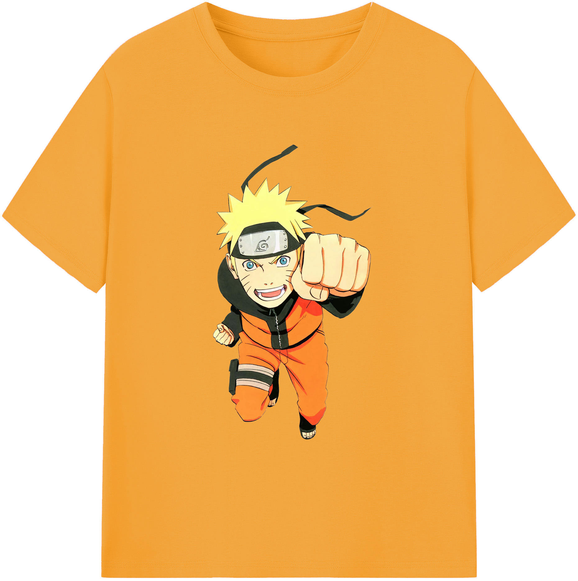 （画像用） NARUTO -ナルト- うずまき ナルト Uzumaki Naruto 綿100％ メンズ半袖Tシャツ｜肌触りやわらか＆通気性