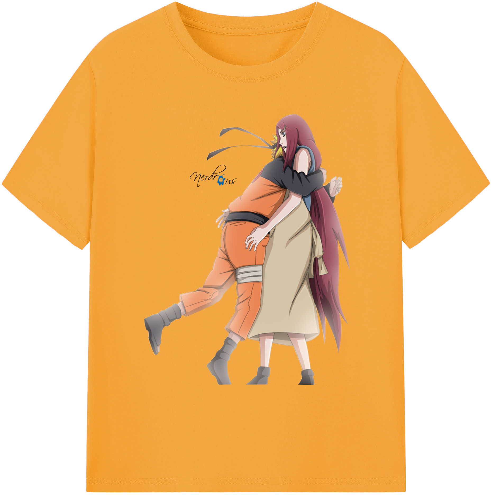（画像用） NARUTO -ナルト- うずまき ナルト Uzumaki Naruto 綿100％ メンズ半袖Tシャツ｜肌触りやわらか＆通気性