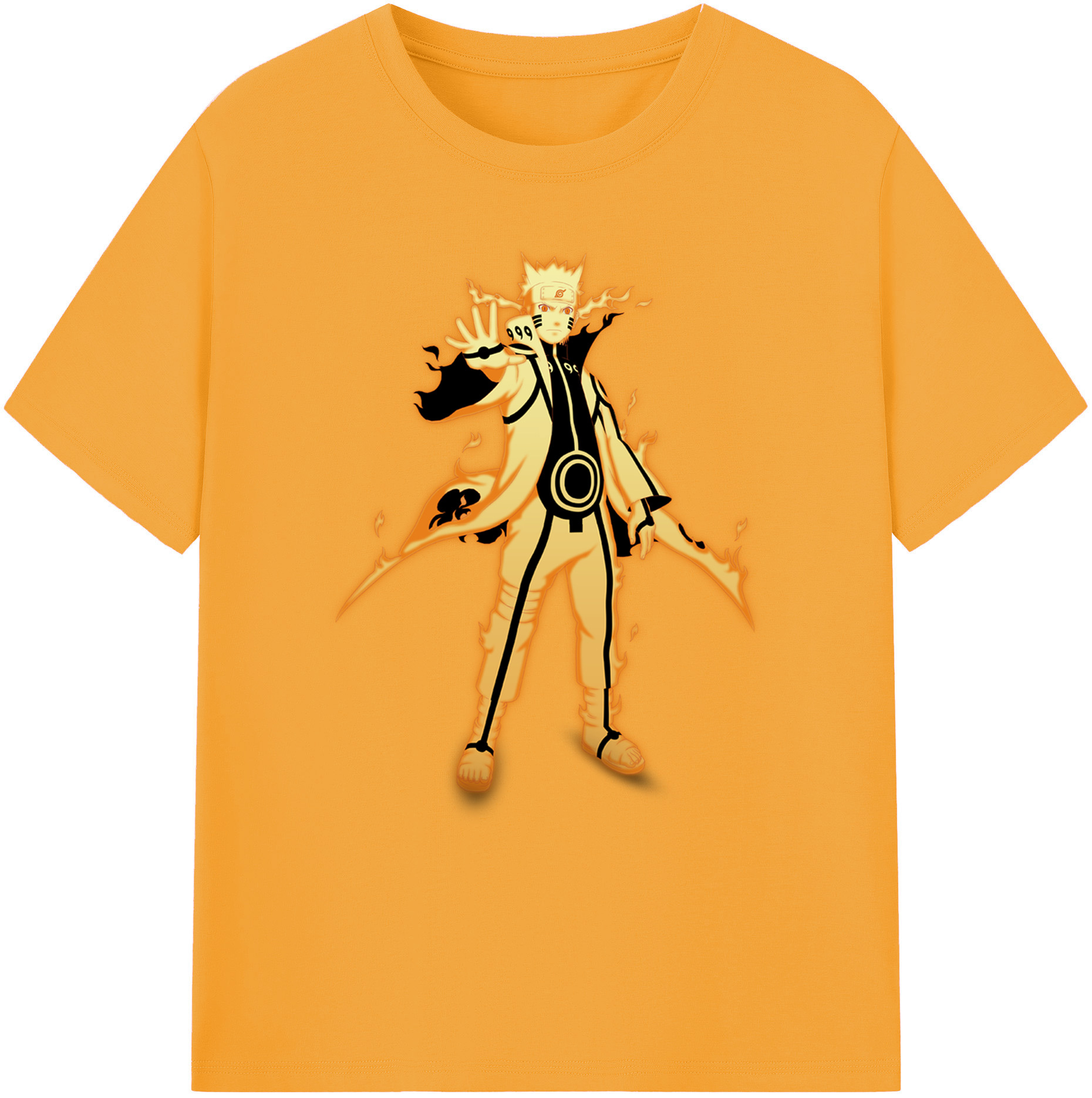 （画像用） NARUTO -ナルト- うずまき ナルト Uzumaki Naruto 綿100％ メンズ半袖Tシャツ｜肌触りやわらか＆通気性