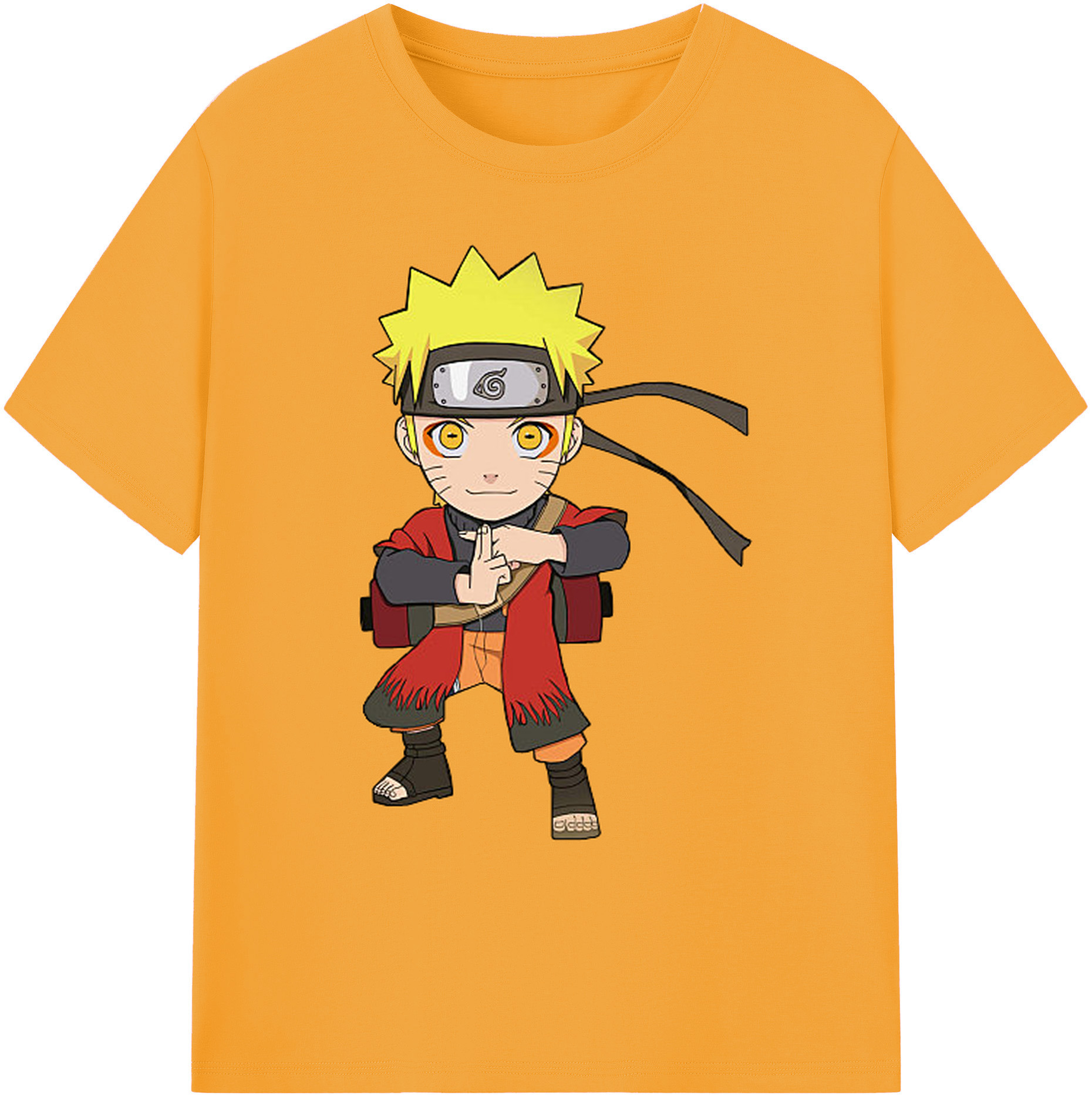 （画像用） NARUTO -ナルト- うずまき ナルト Uzumaki Naruto 綿100％ メンズ半袖Tシャツ｜肌触りやわらか＆通気性