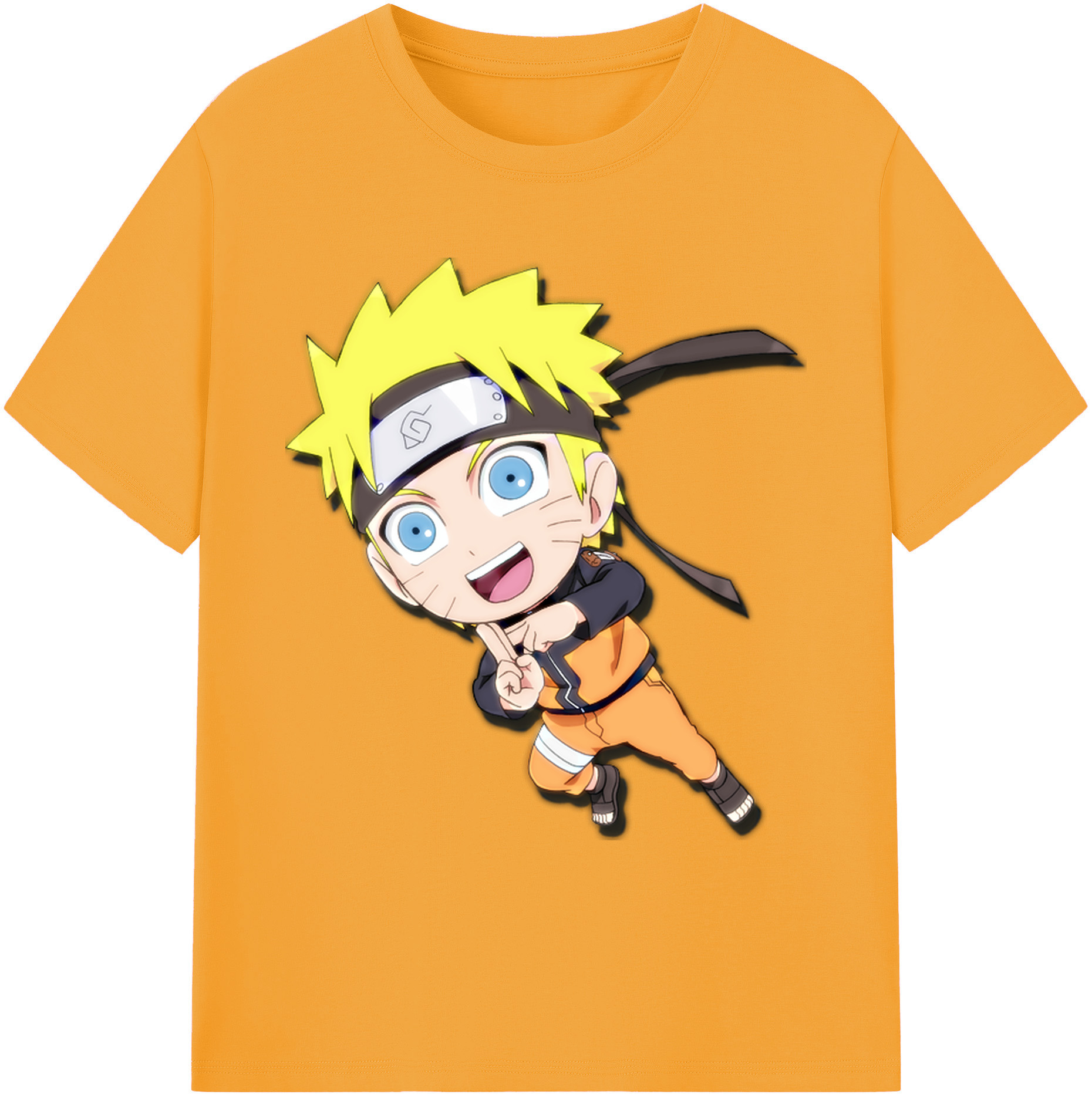 （画像用） NARUTO -ナルト- うずまき ナルト Uzumaki Naruto 綿100％ メンズ半袖Tシャツ｜肌触りやわらか＆通気性