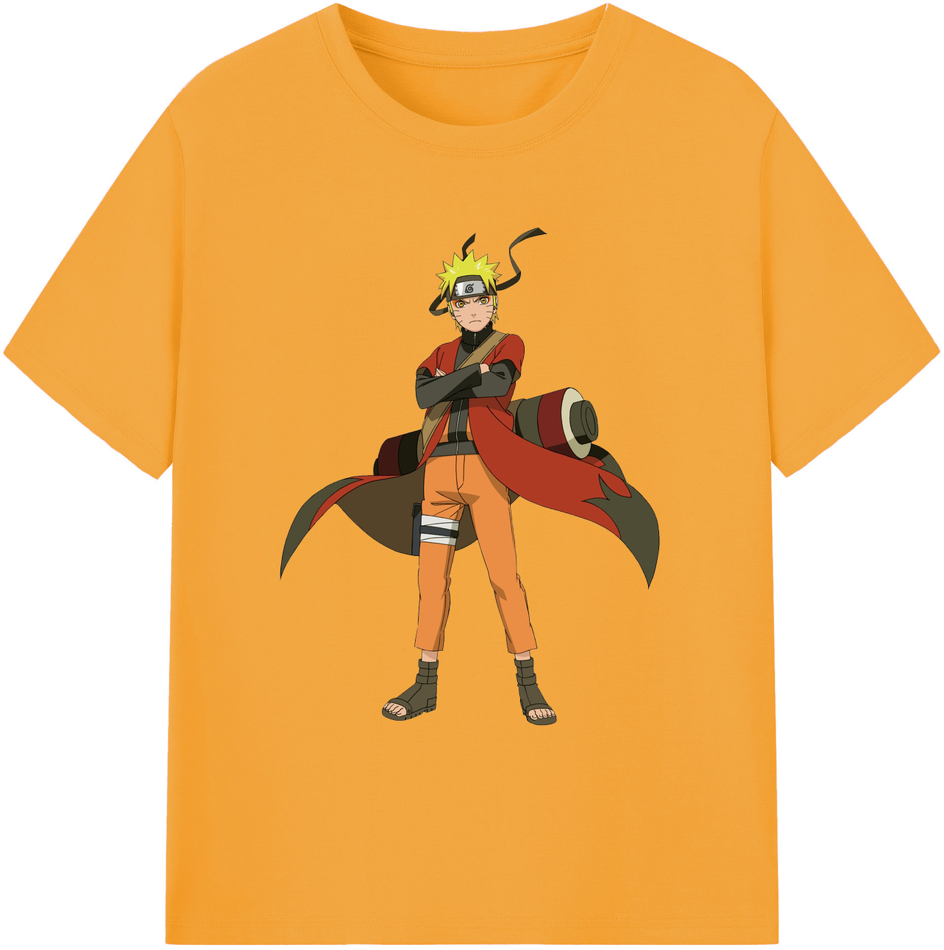 （画像用） NARUTO -ナルト- うずまき ナルト Uzumaki Naruto 綿100％ メンズ半袖Tシャツ｜肌触りやわらか＆通気性
