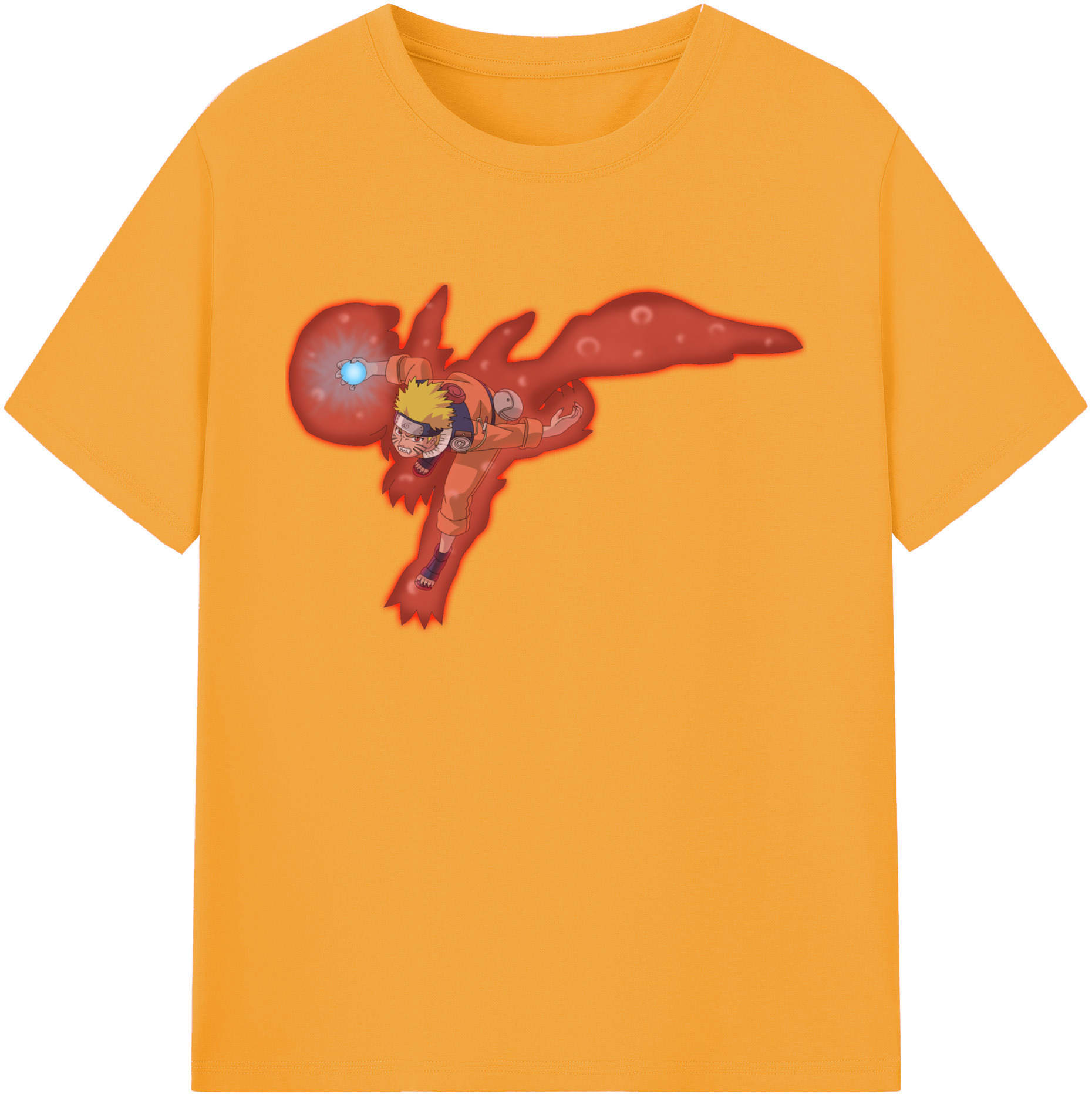 （画像用） NARUTO -ナルト- うずまき ナルト Uzumaki Naruto 綿100％ メンズ半袖Tシャツ｜肌触りやわらか＆通気性