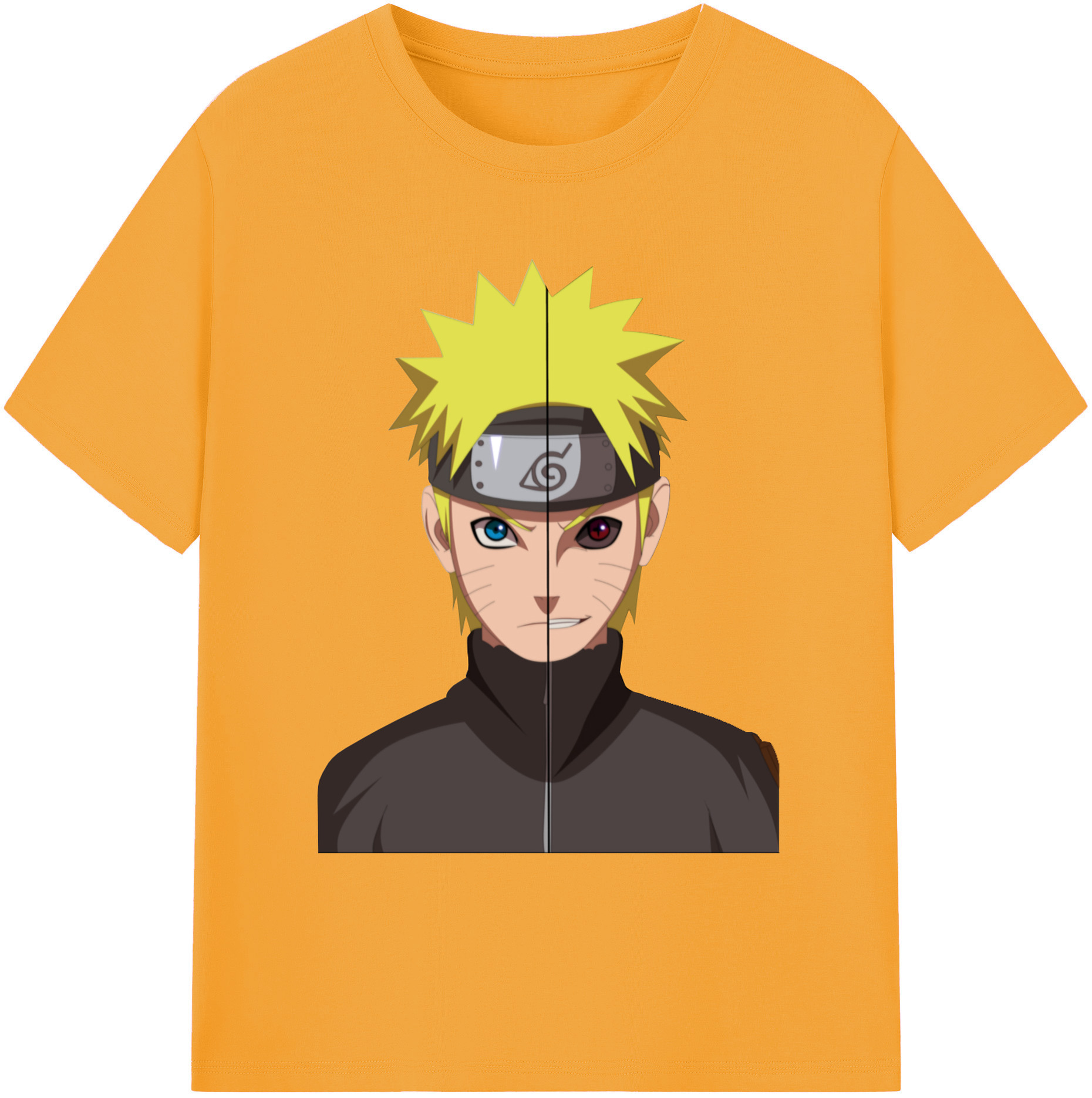 （画像用） NARUTO -ナルト- うずまき ナルト Uzumaki Naruto 綿100％ メンズ半袖Tシャツ｜肌触りやわらか＆通気性