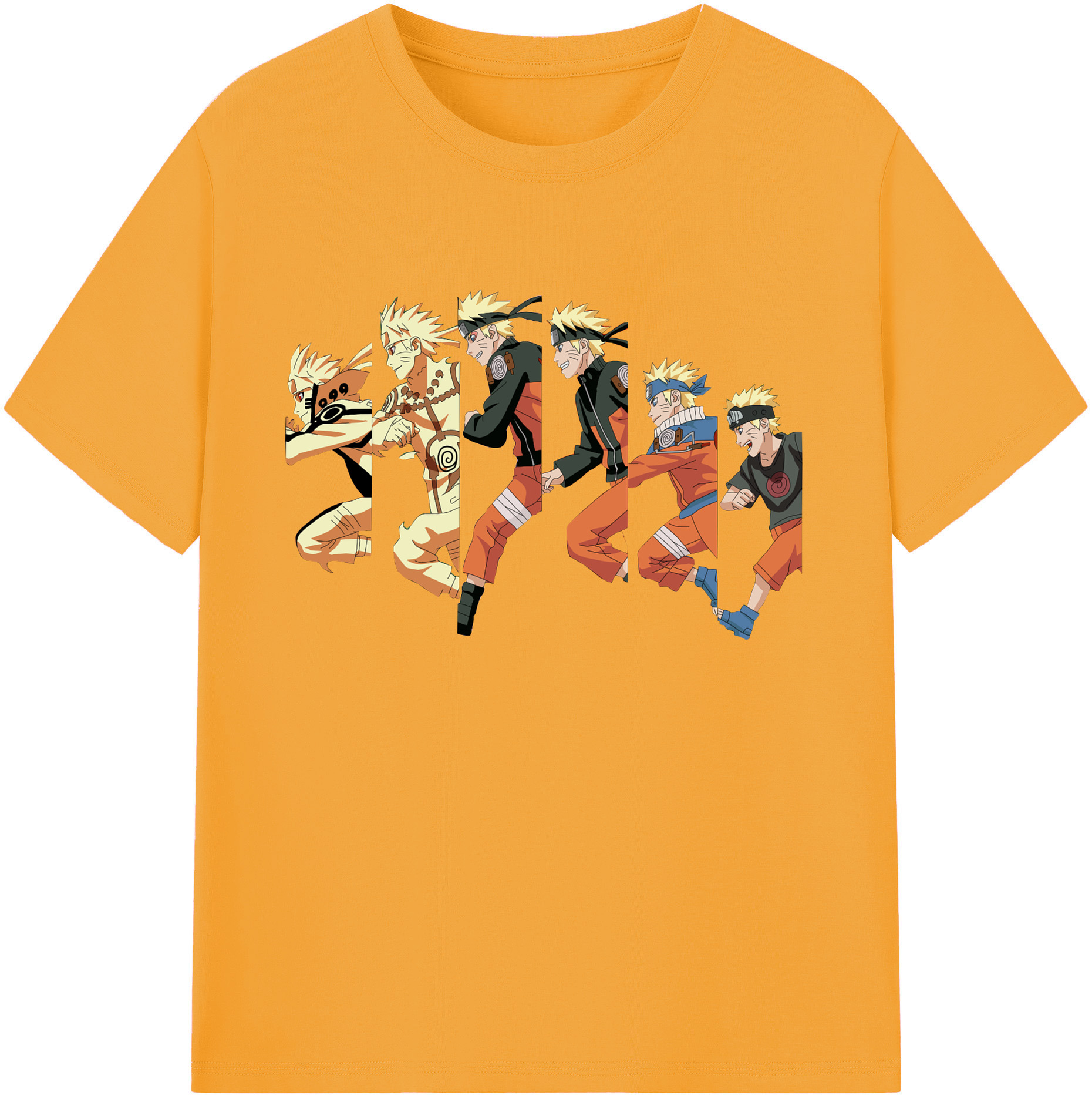 （画像用） NARUTO -ナルト- うずまき ナルト Uzumaki Naruto 綿100％ メンズ半袖Tシャツ｜肌触りやわらか＆通気性