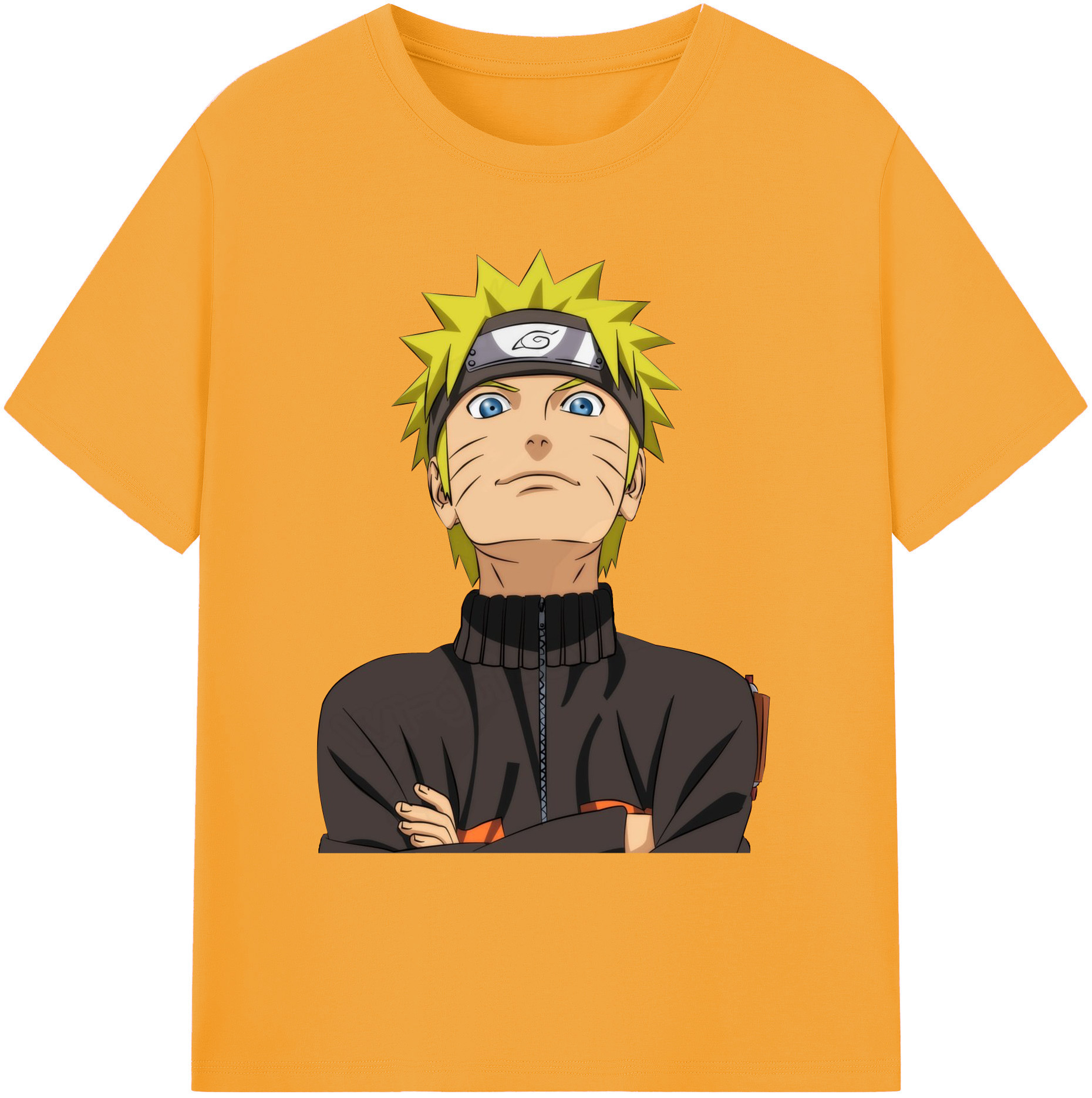 （画像用） NARUTO -ナルト- うずまき ナルト Uzumaki Naruto 綿100％ メンズ半袖Tシャツ｜肌触りやわらか＆通気性