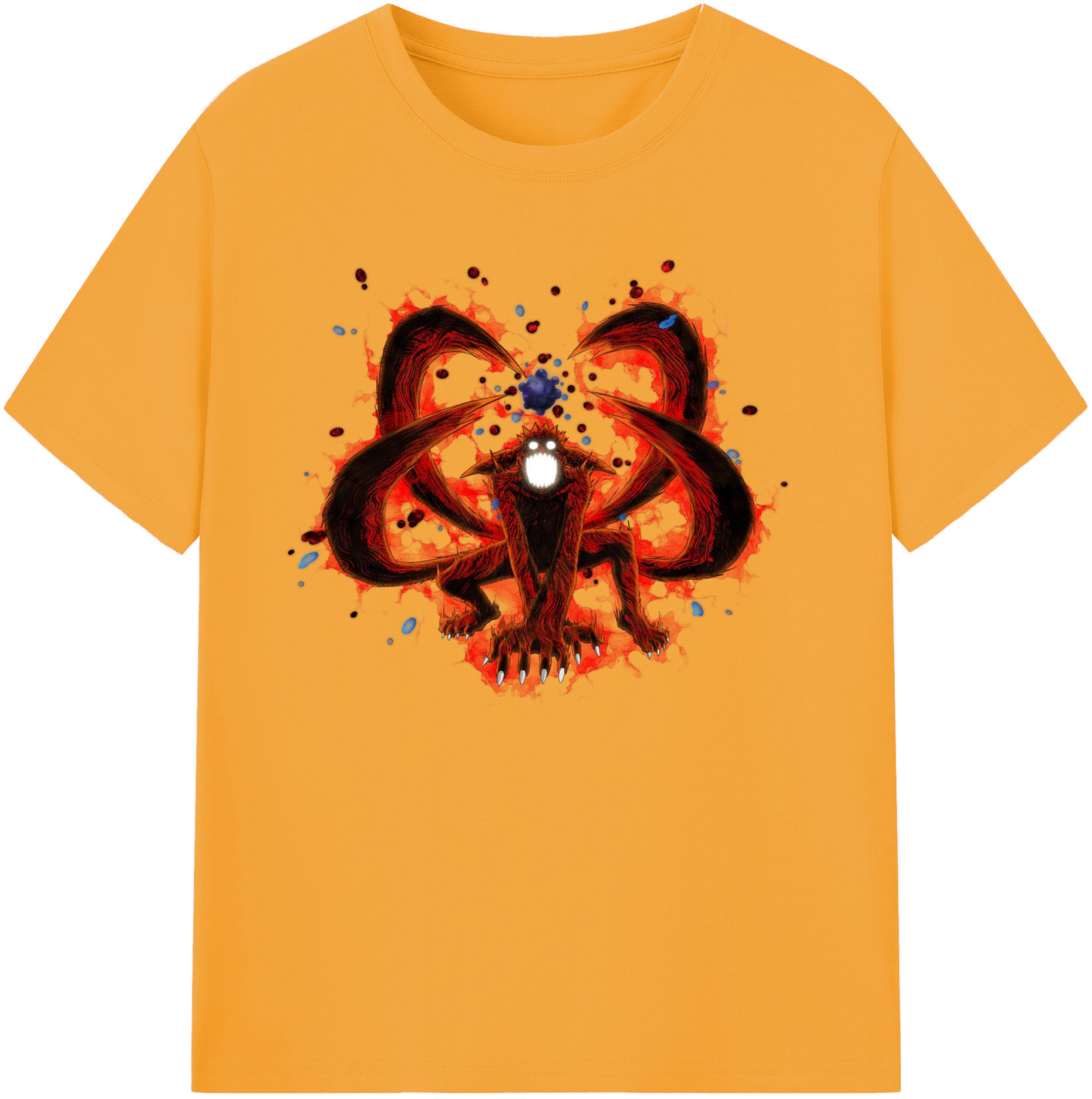 （画像用） NARUTO -ナルト- うずまき ナルト Uzumaki Naruto 綿100％ メンズ半袖Tシャツ｜肌触りやわらか＆通気性