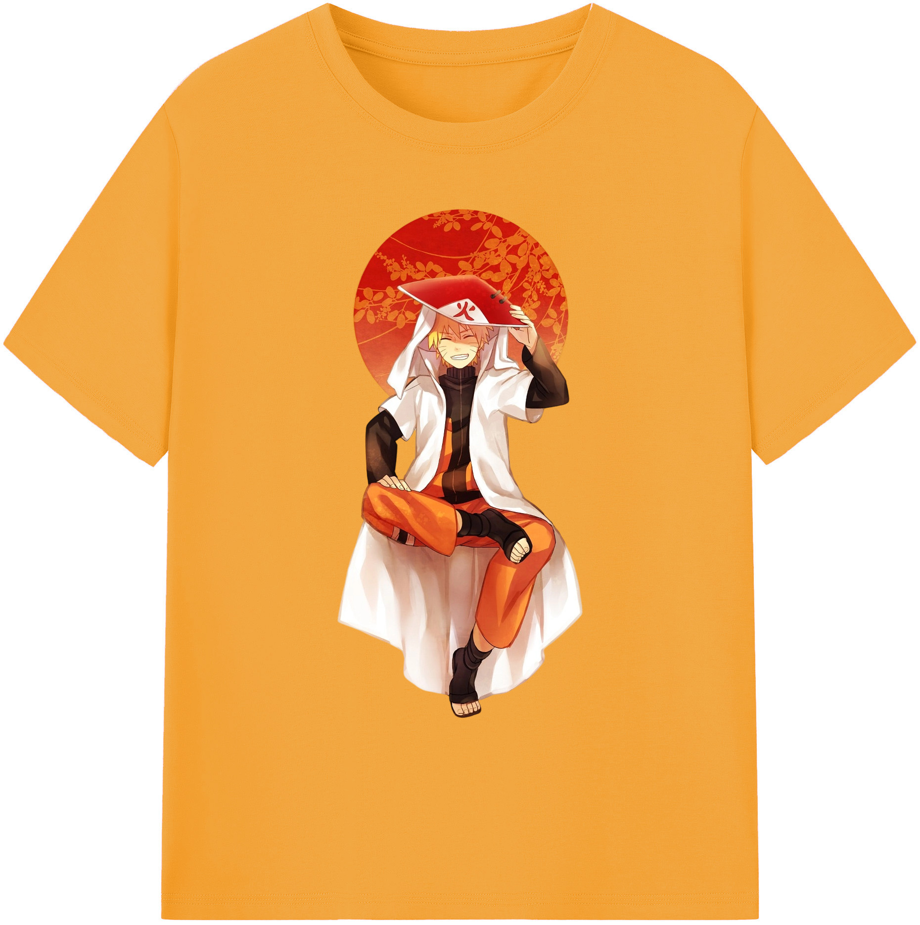 （画像用） NARUTO -ナルト- うずまき ナルト Uzumaki Naruto 綿100％ メンズ半袖Tシャツ｜肌触りやわらか＆通気性