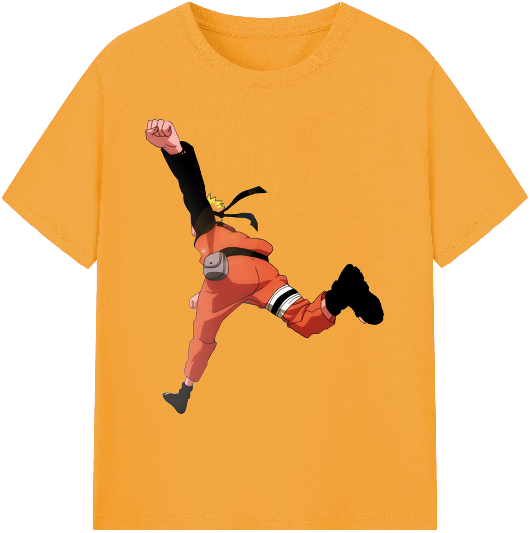 （画像用） NARUTO -ナルト- うずまき ナルト Uzumaki Naruto 綿100％ メンズ半袖Tシャツ｜肌触りやわらか＆通気性