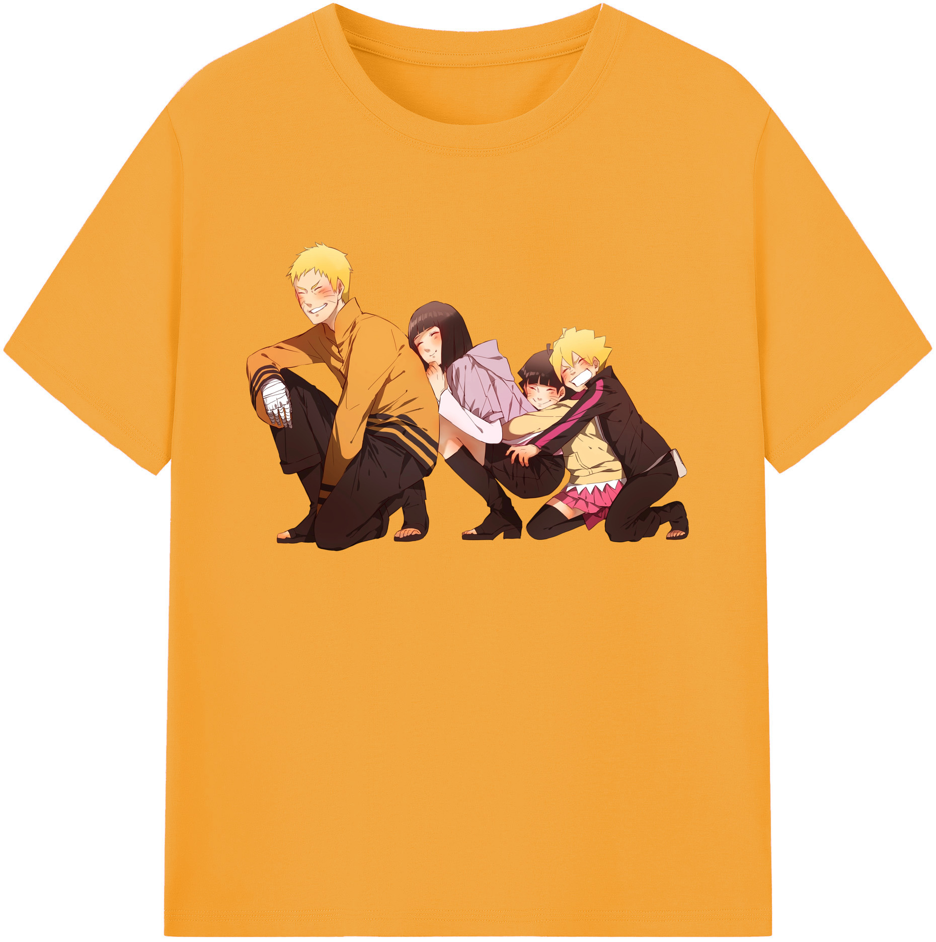 （画像用） NARUTO -ナルト- うずまき ナルト Uzumaki Naruto 綿100％ メンズ半袖Tシャツ｜肌触りやわらか＆通気性