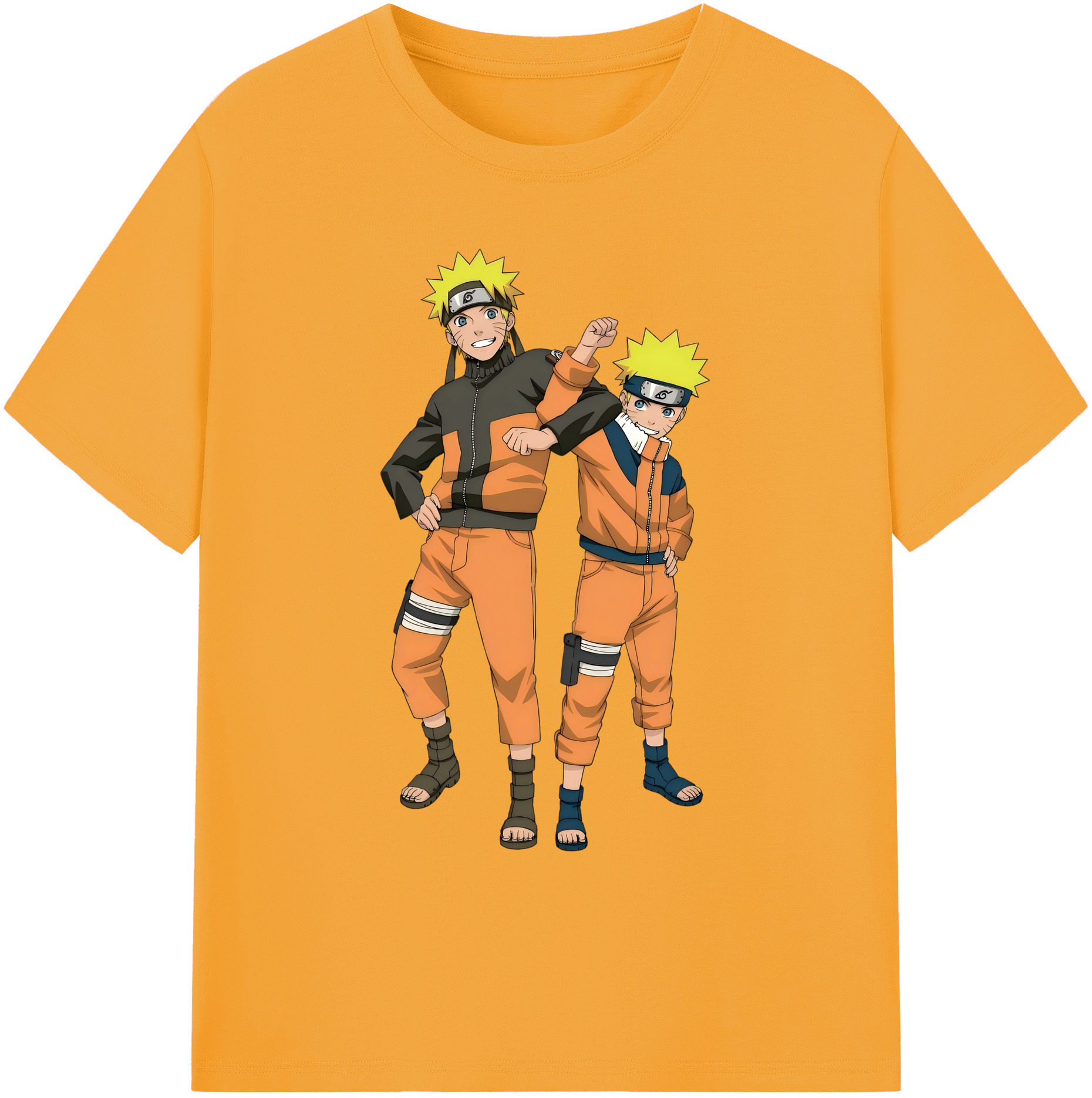 （画像用） NARUTO -ナルト- うずまき ナルト Uzumaki Naruto 綿100％ メンズ半袖Tシャツ｜肌触りやわらか＆通気性