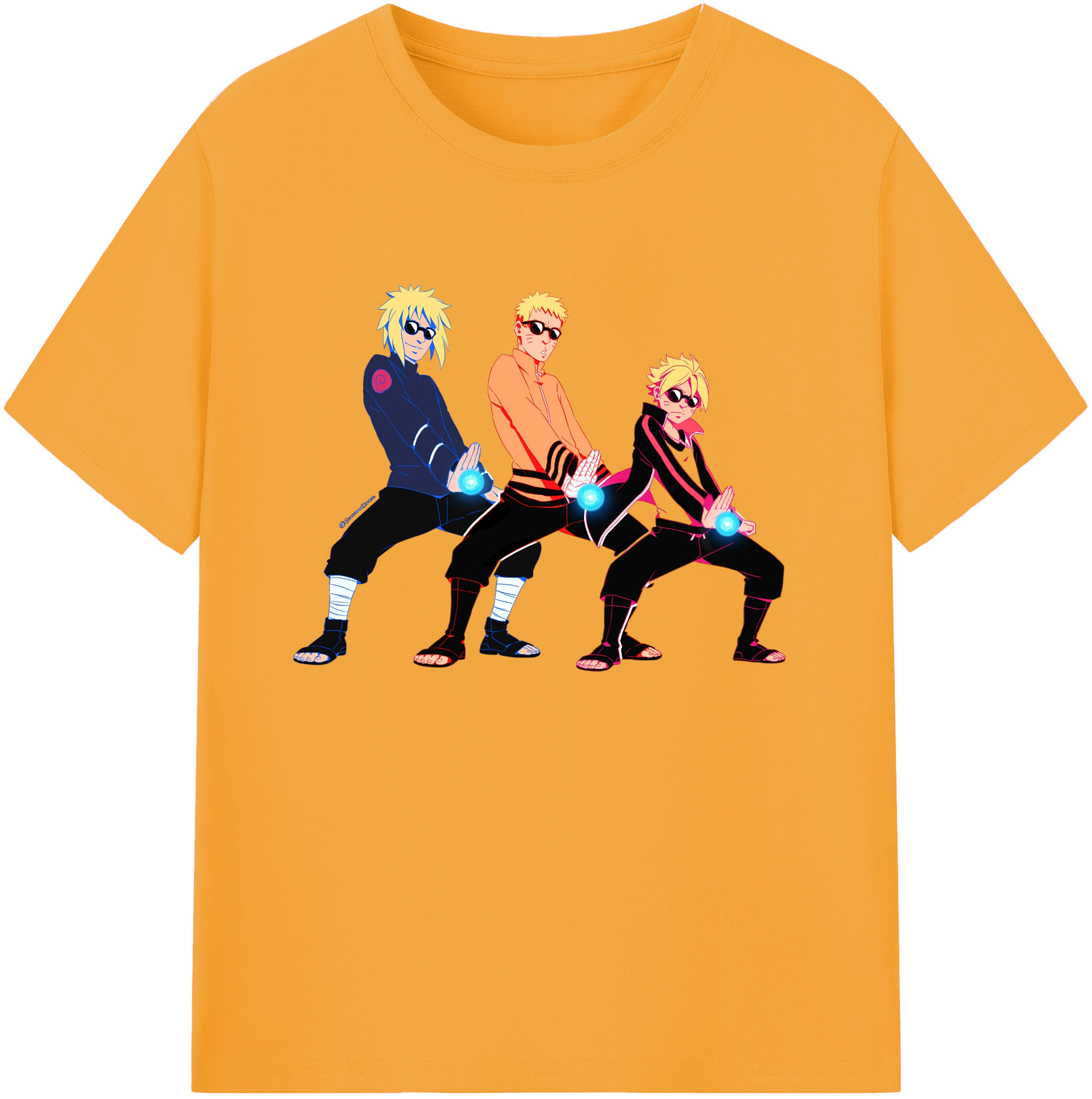 （画像用） NARUTO -ナルト- うずまき ナルト Uzumaki Naruto 綿100％ メンズ半袖Tシャツ｜肌触りやわらか＆通気性