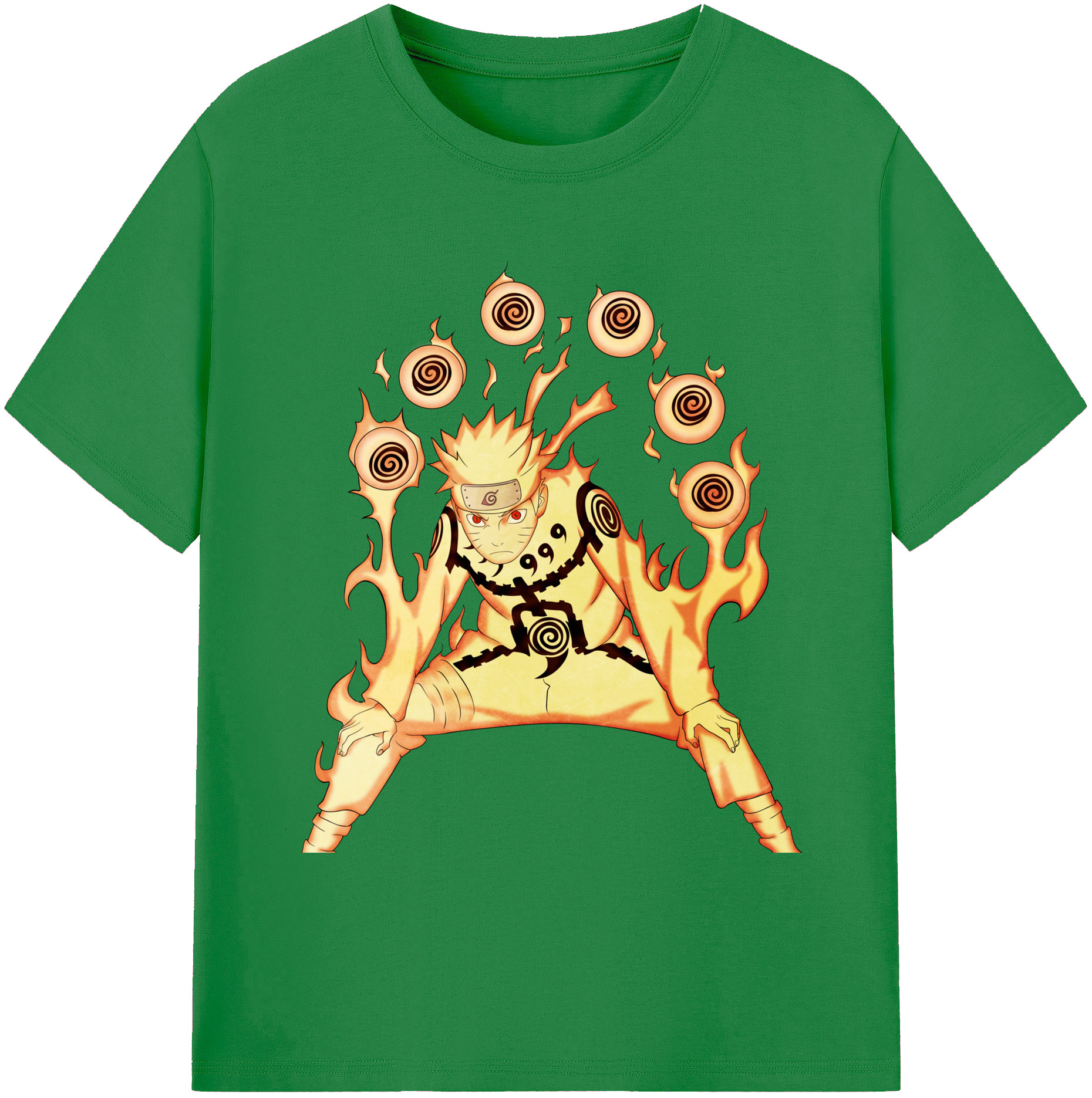 （画像用） NARUTO -ナルト- うずまき ナルト Uzumaki Naruto 綿100％ メンズ半袖Tシャツ｜肌触りやわらか＆通気性