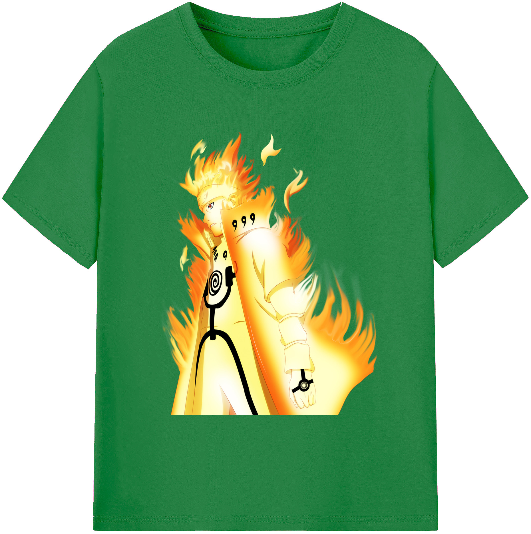 （画像用） NARUTO -ナルト- うずまき ナルト Uzumaki Naruto 綿100％ メンズ半袖Tシャツ｜肌触りやわらか＆通気性