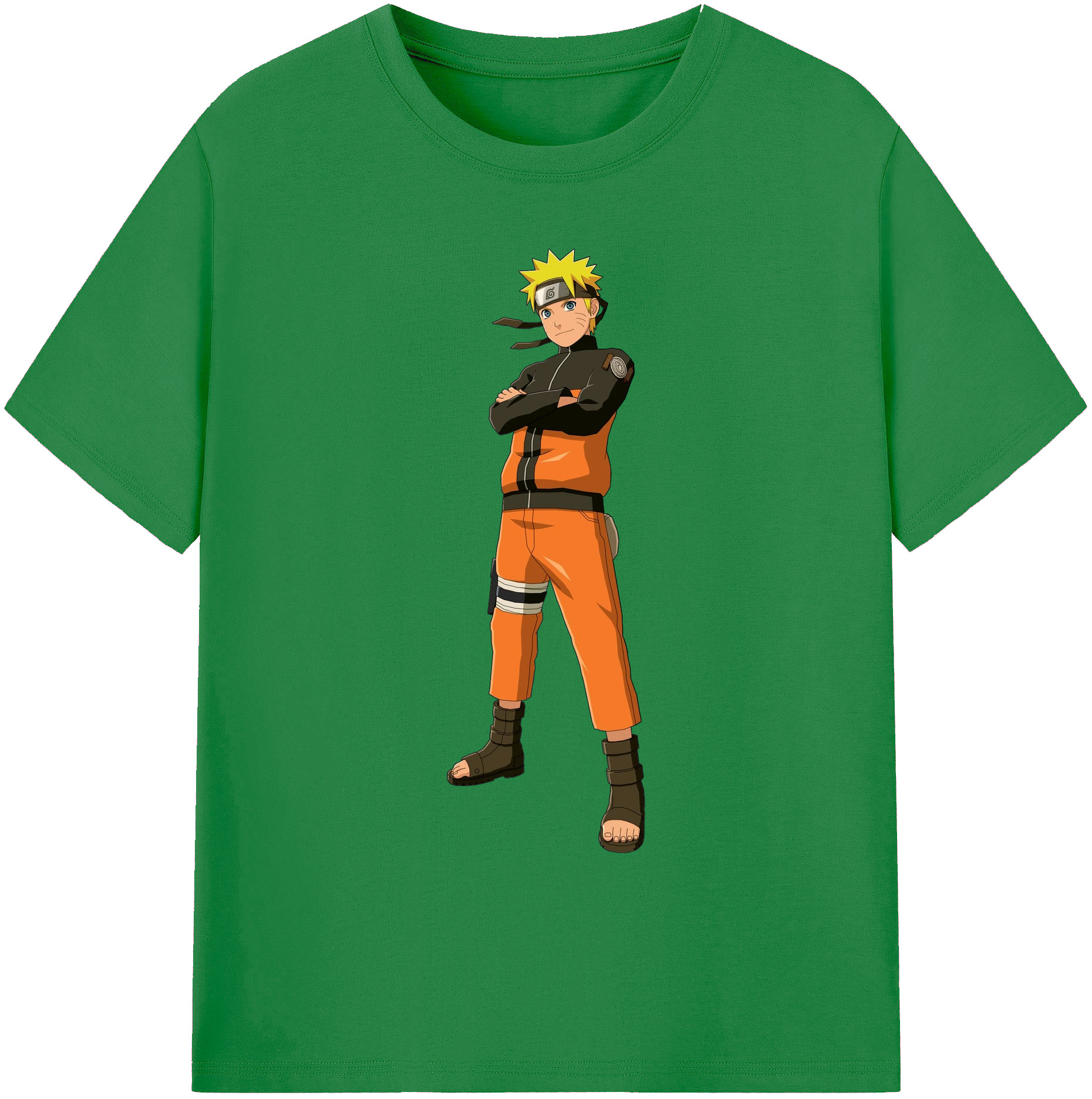（画像用） NARUTO -ナルト- うずまき ナルト Uzumaki Naruto 綿100％ メンズ半袖Tシャツ｜肌触りやわらか＆通気性