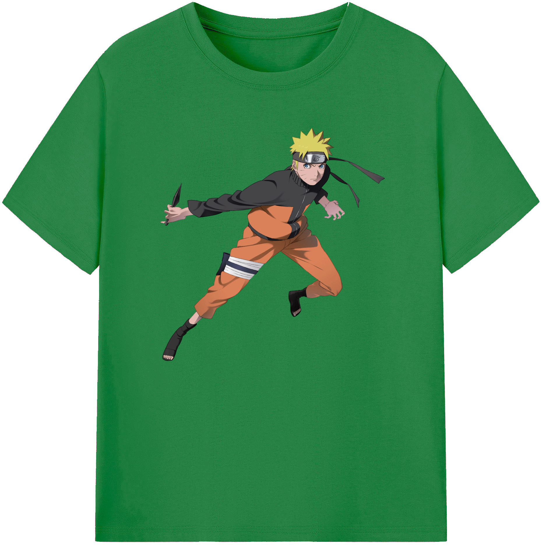 （画像用） NARUTO -ナルト- うずまき ナルト Uzumaki Naruto 綿100％ メンズ半袖Tシャツ｜肌触りやわらか＆通気性