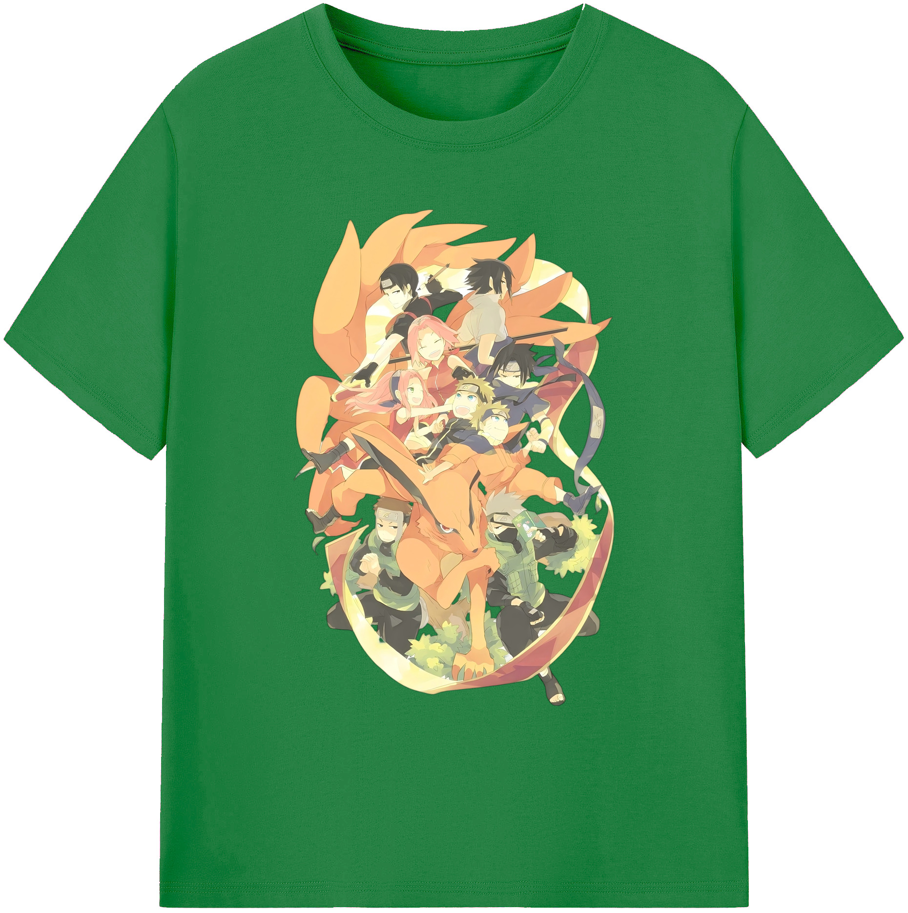 （画像用） NARUTO -ナルト- うずまき ナルト Uzumaki Naruto 綿100％ メンズ半袖Tシャツ｜肌触りやわらか＆通気性