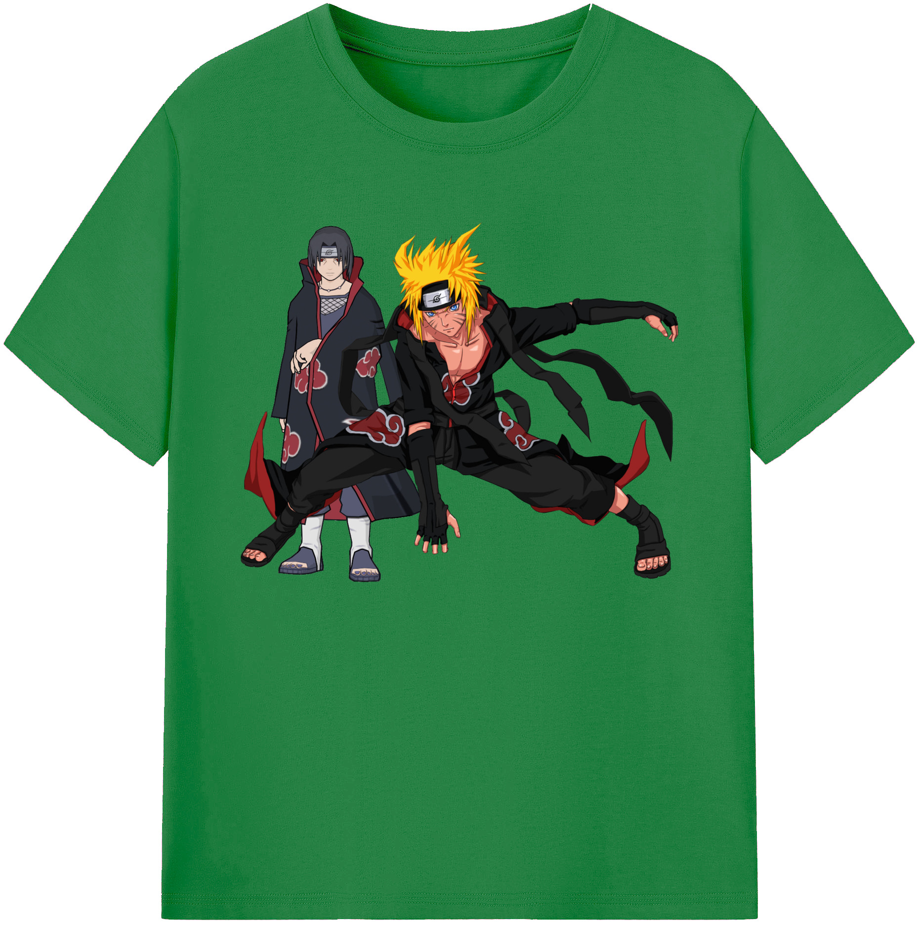 （画像用） NARUTO -ナルト- うずまき ナルト Uzumaki Naruto 綿100％ メンズ半袖Tシャツ｜肌触りやわらか＆通気性