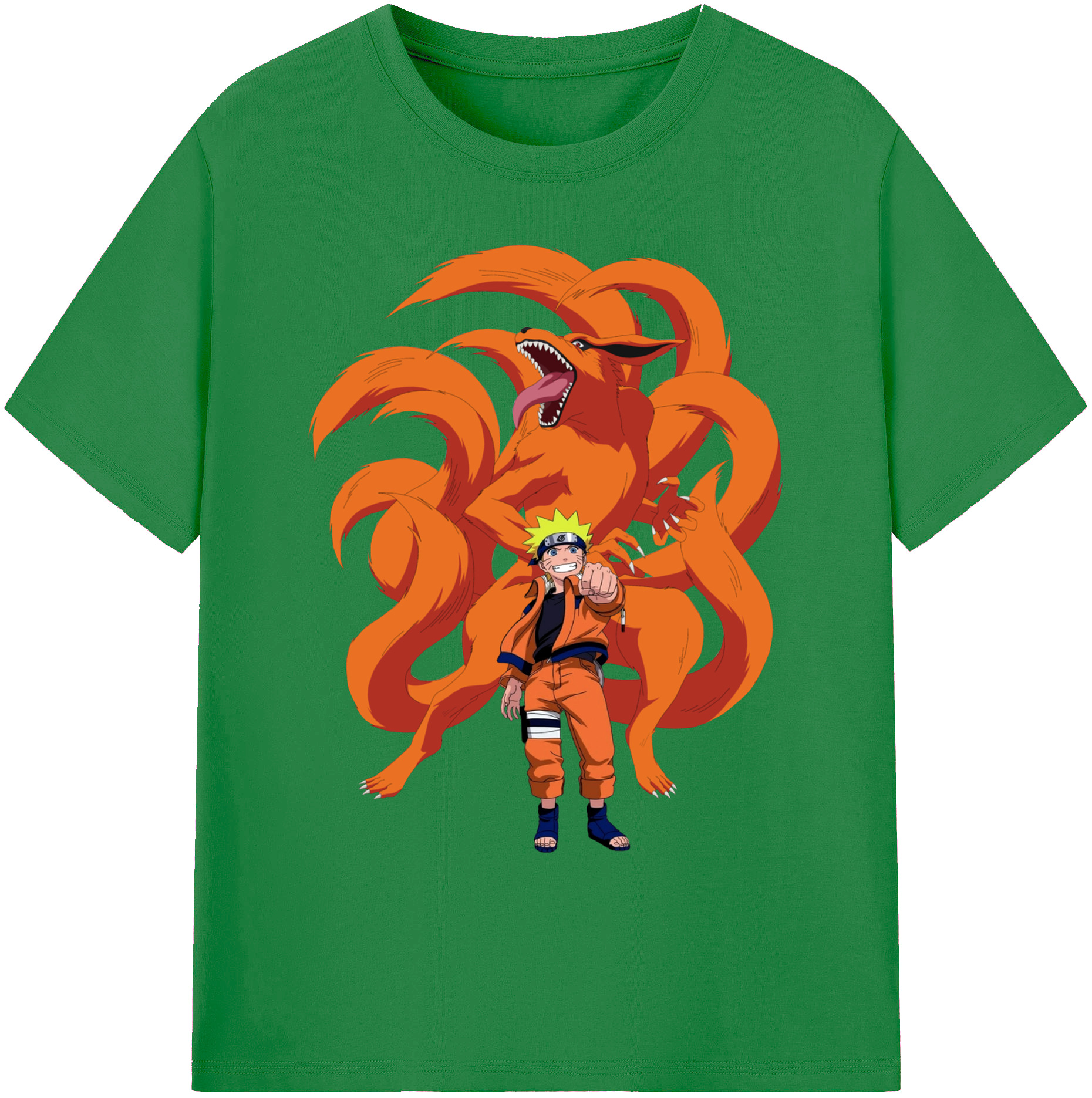 （画像用） NARUTO -ナルト- うずまき ナルト Uzumaki Naruto 綿100％ メンズ半袖Tシャツ｜肌触りやわらか＆通気性