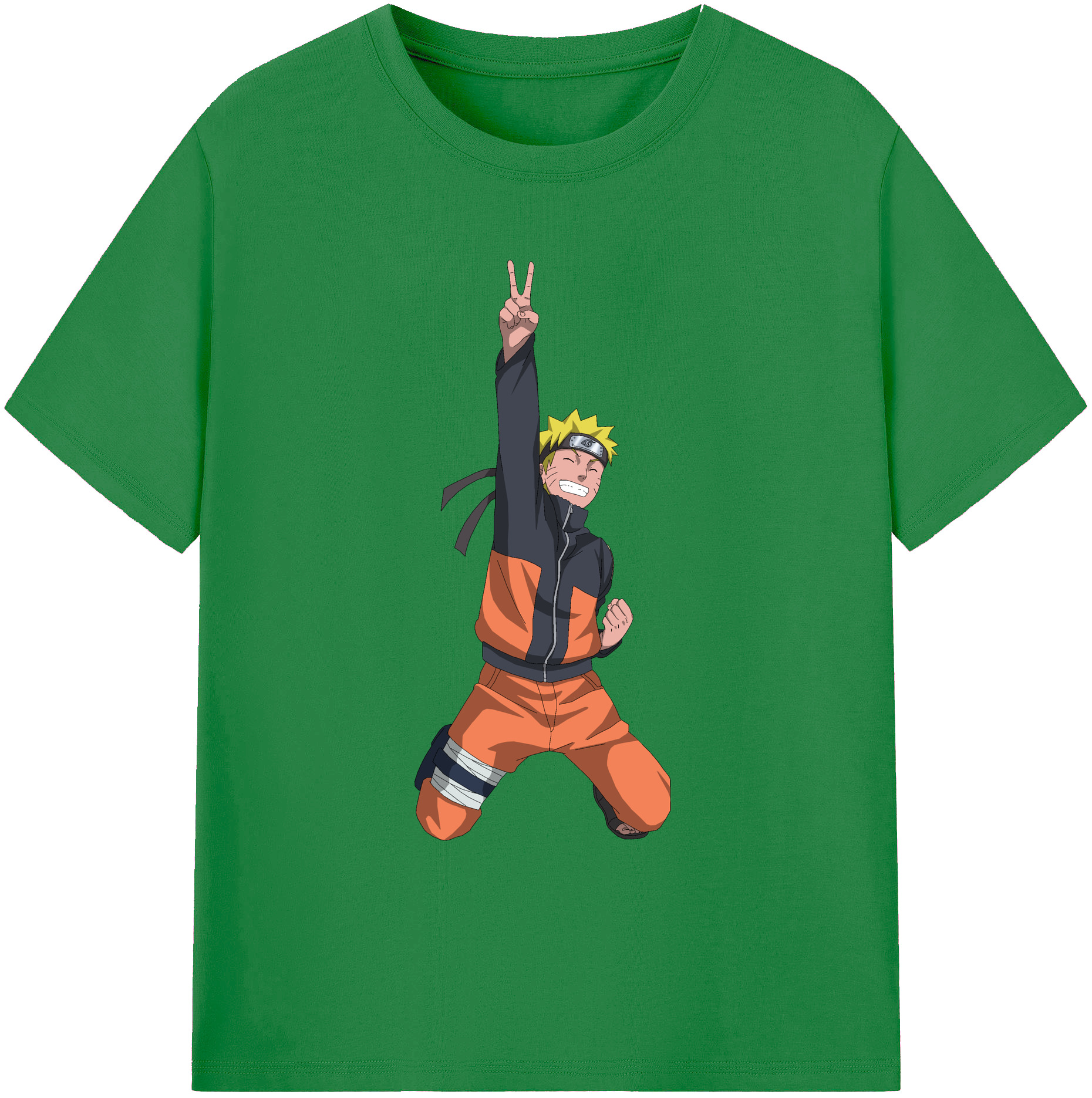 （画像用） NARUTO -ナルト- うずまき ナルト Uzumaki Naruto 綿100％ メンズ半袖Tシャツ｜肌触りやわらか＆通気性