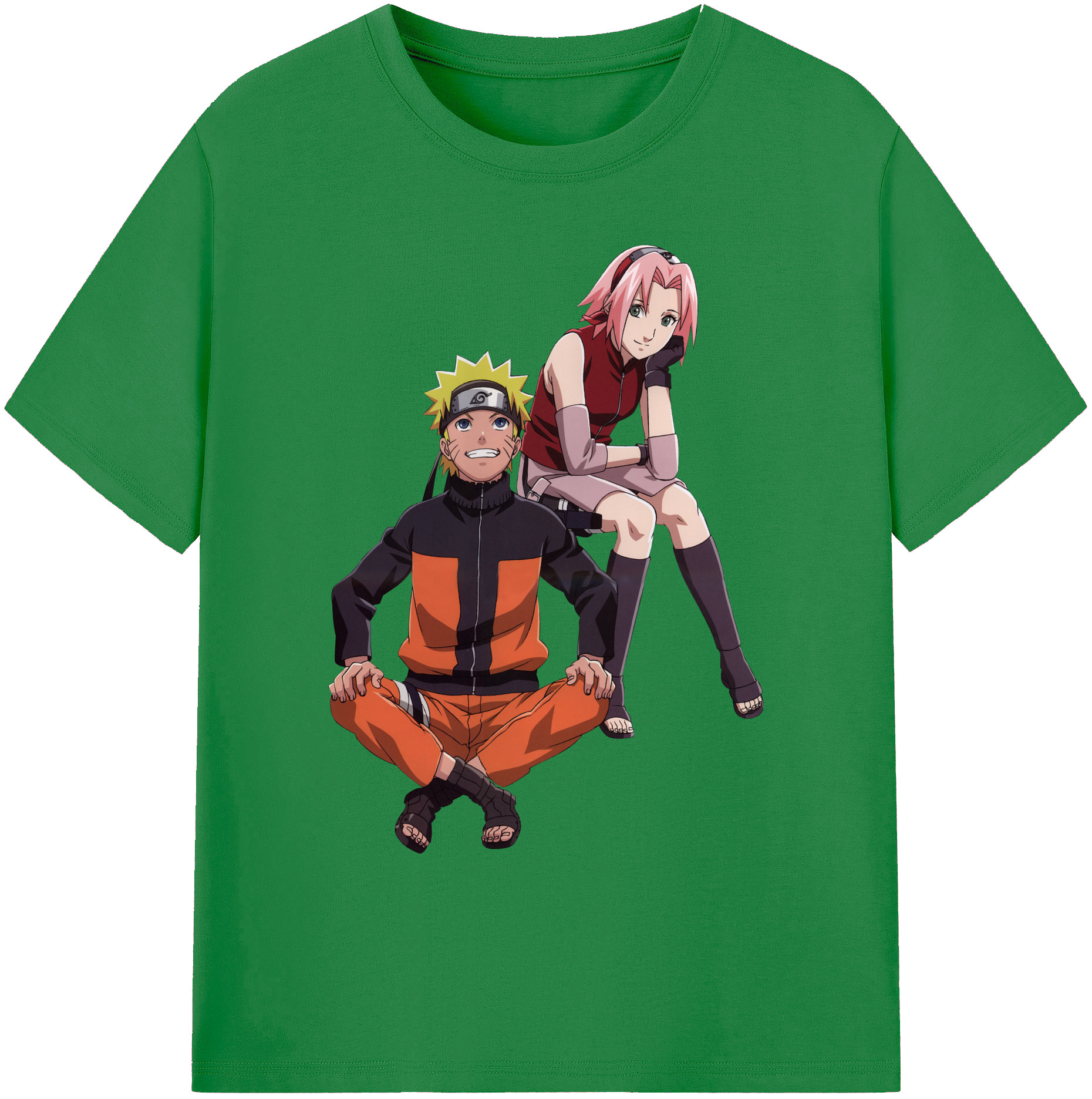 （画像用） NARUTO -ナルト- うずまき ナルト Uzumaki Naruto 綿100％ メンズ半袖Tシャツ｜肌触りやわらか＆通気性