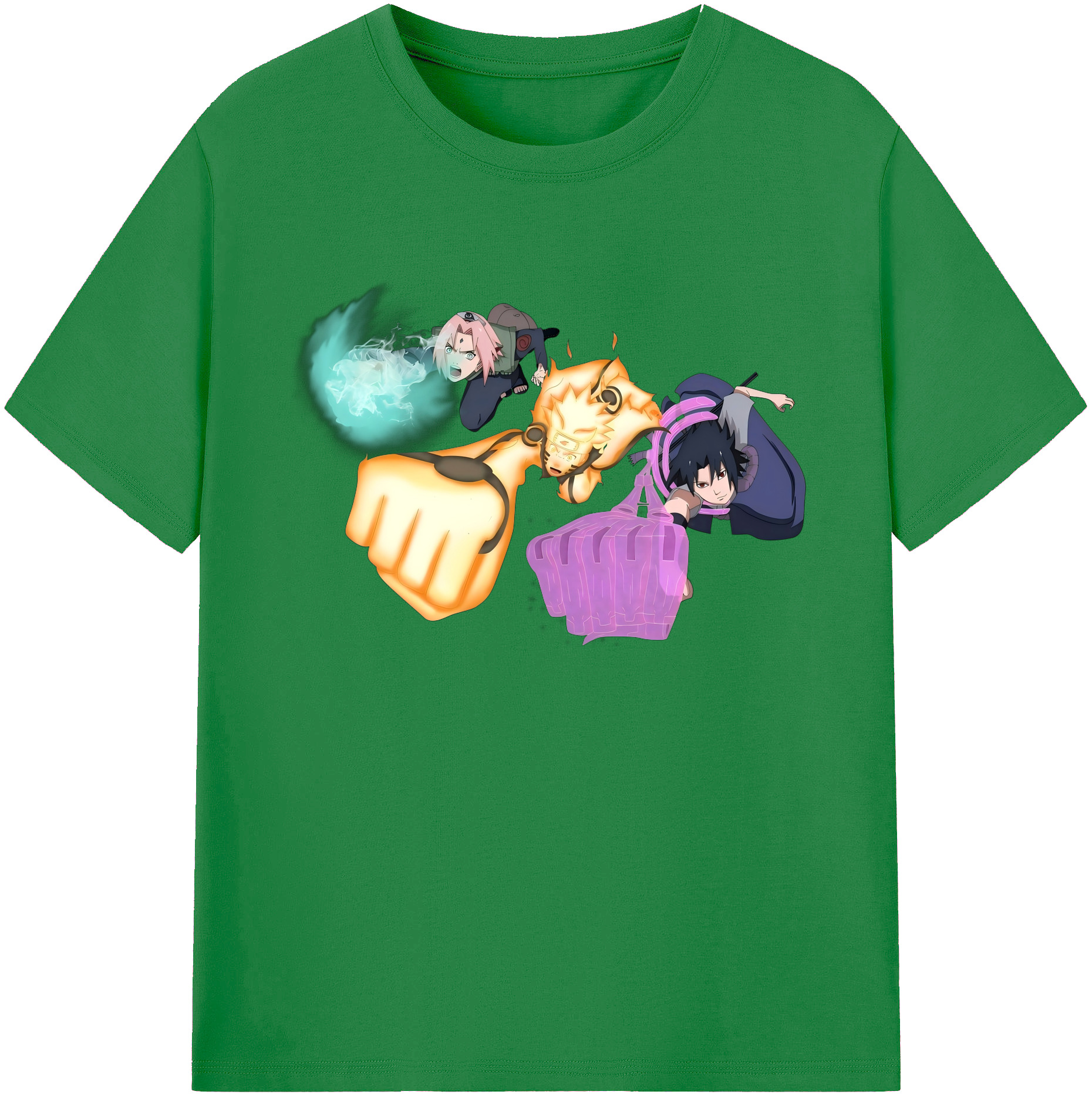 （画像用） NARUTO -ナルト- うずまき ナルト Uzumaki Naruto 綿100％ メンズ半袖Tシャツ｜肌触りやわらか＆通気性