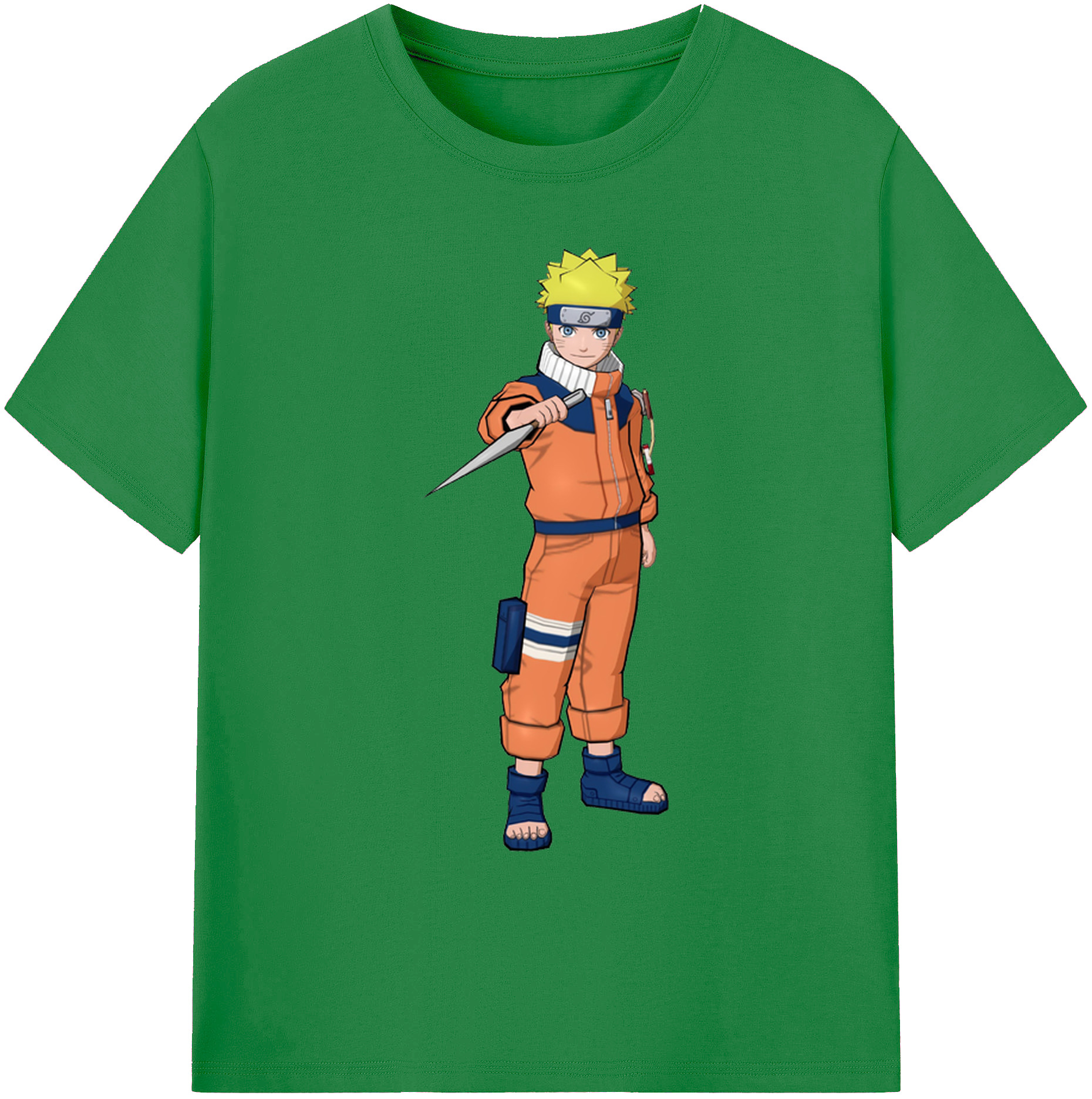 （画像用） NARUTO -ナルト- うずまき ナルト Uzumaki Naruto 綿100％ メンズ半袖Tシャツ｜肌触りやわらか＆通気性