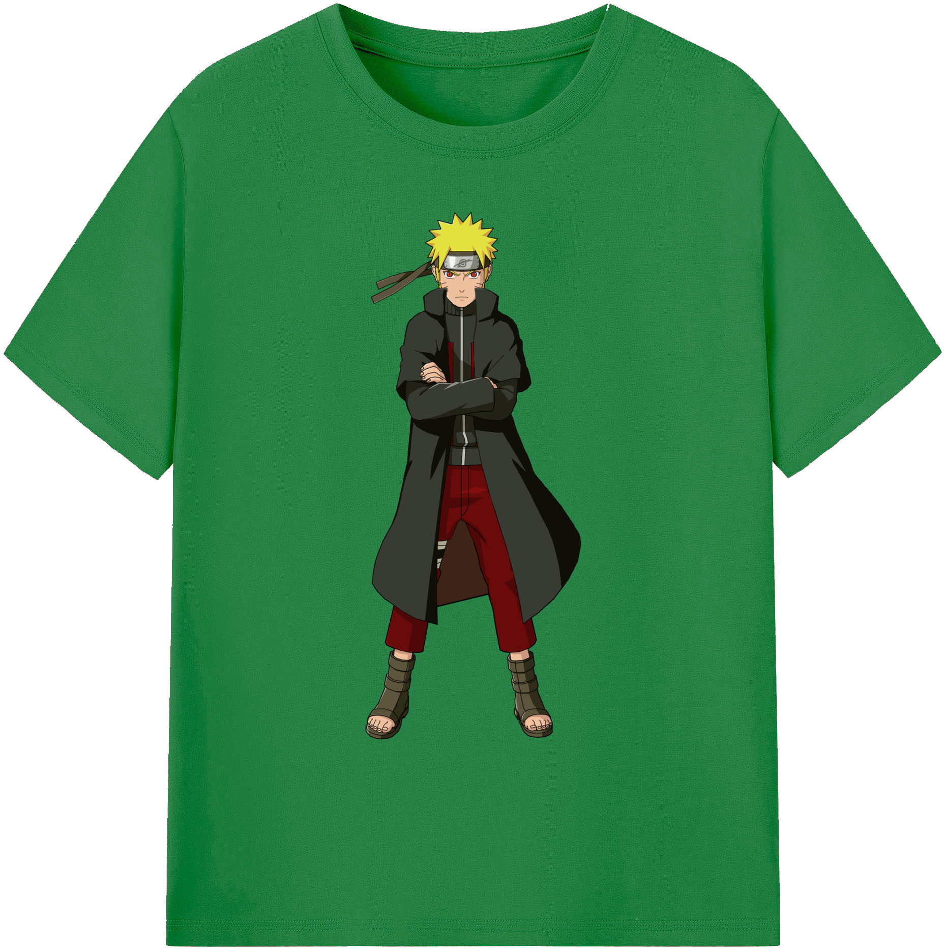 （画像用） NARUTO -ナルト- うずまき ナルト Uzumaki Naruto 綿100％ メンズ半袖Tシャツ｜肌触りやわらか＆通気性