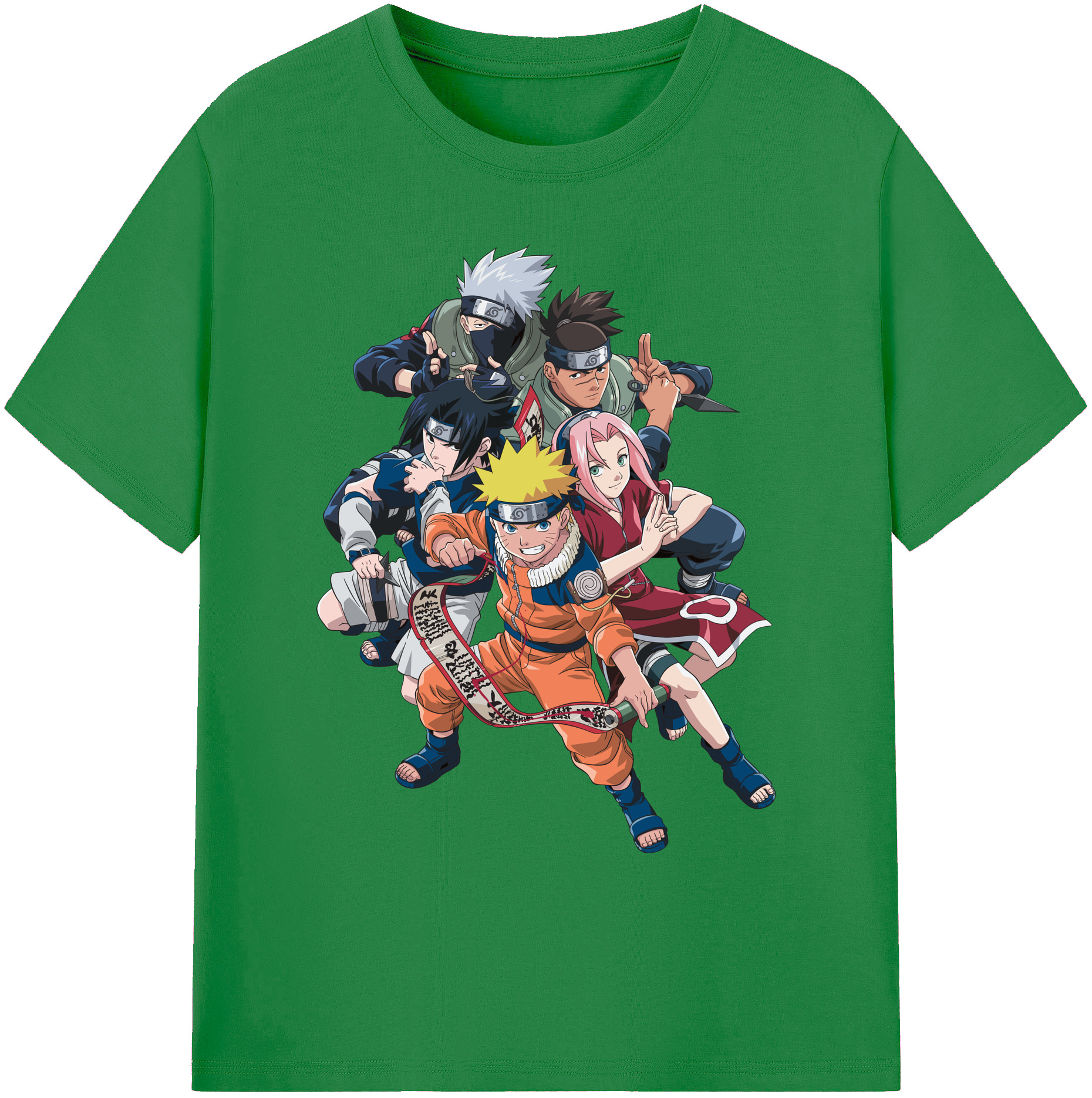 （画像用） NARUTO -ナルト- うずまき ナルト Uzumaki Naruto 綿100％ メンズ半袖Tシャツ｜肌触りやわらか＆通気性