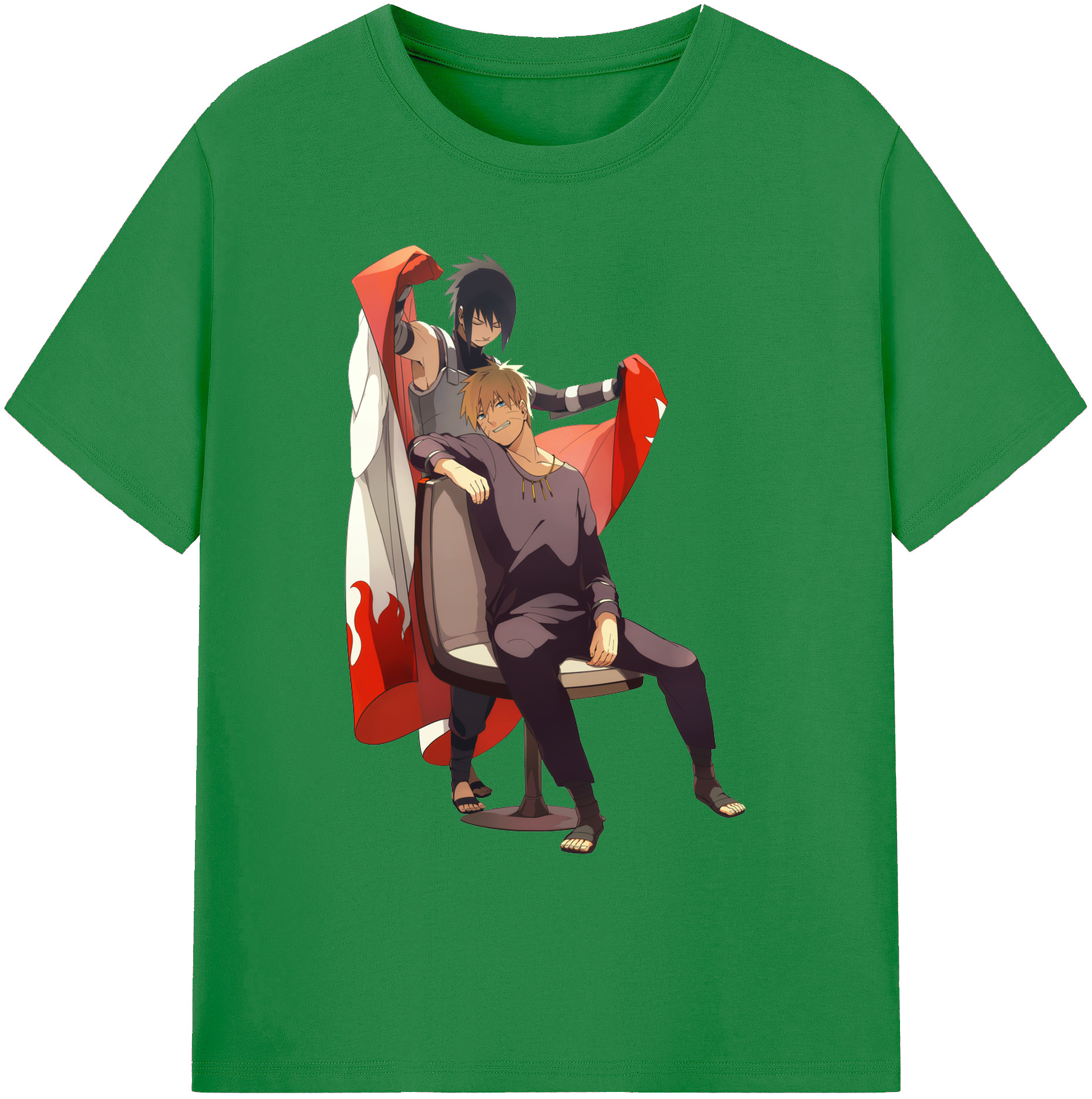 （画像用） NARUTO -ナルト- うずまき ナルト Uzumaki Naruto 綿100％ メンズ半袖Tシャツ｜肌触りやわらか＆通気性