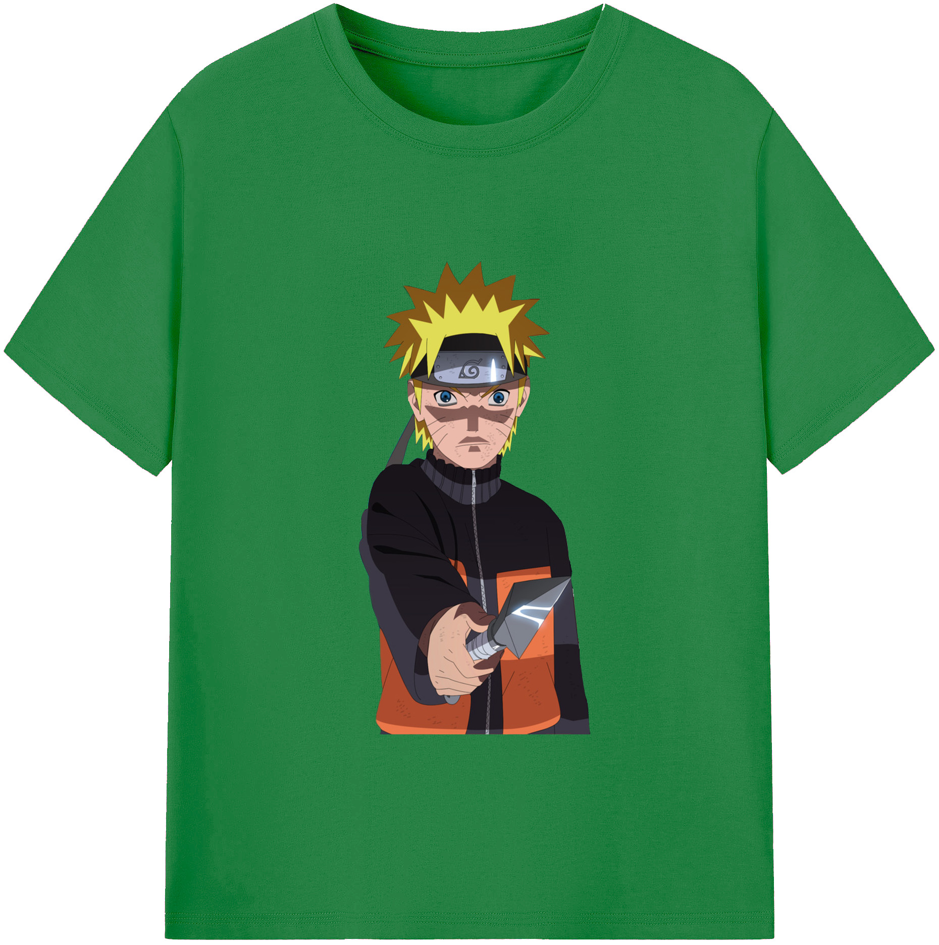 （画像用） NARUTO -ナルト- うずまき ナルト Uzumaki Naruto 綿100％ メンズ半袖Tシャツ｜肌触りやわらか＆通気性