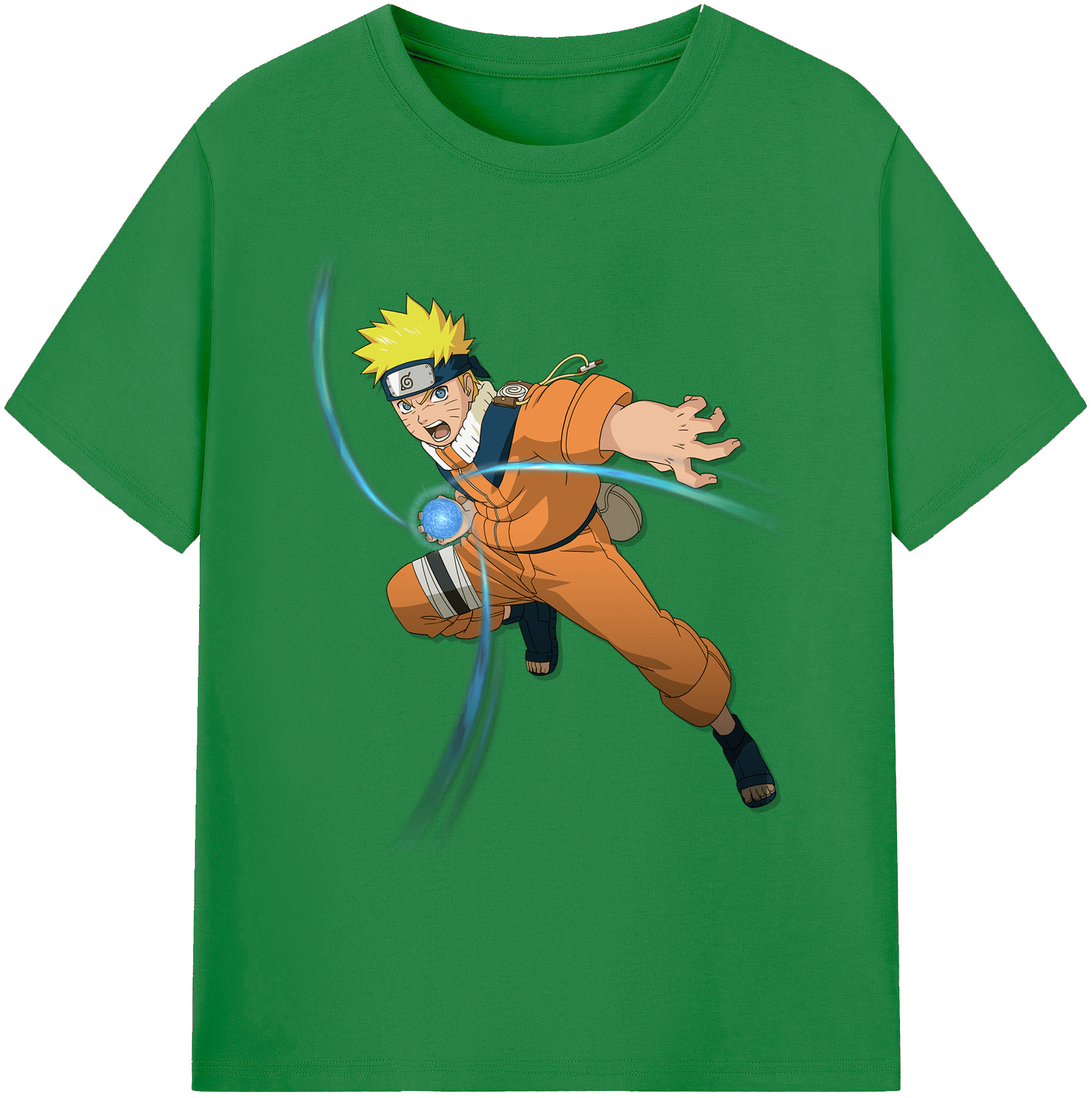 （画像用） NARUTO -ナルト- うずまき ナルト Uzumaki Naruto 綿100％ メンズ半袖Tシャツ｜肌触りやわらか＆通気性