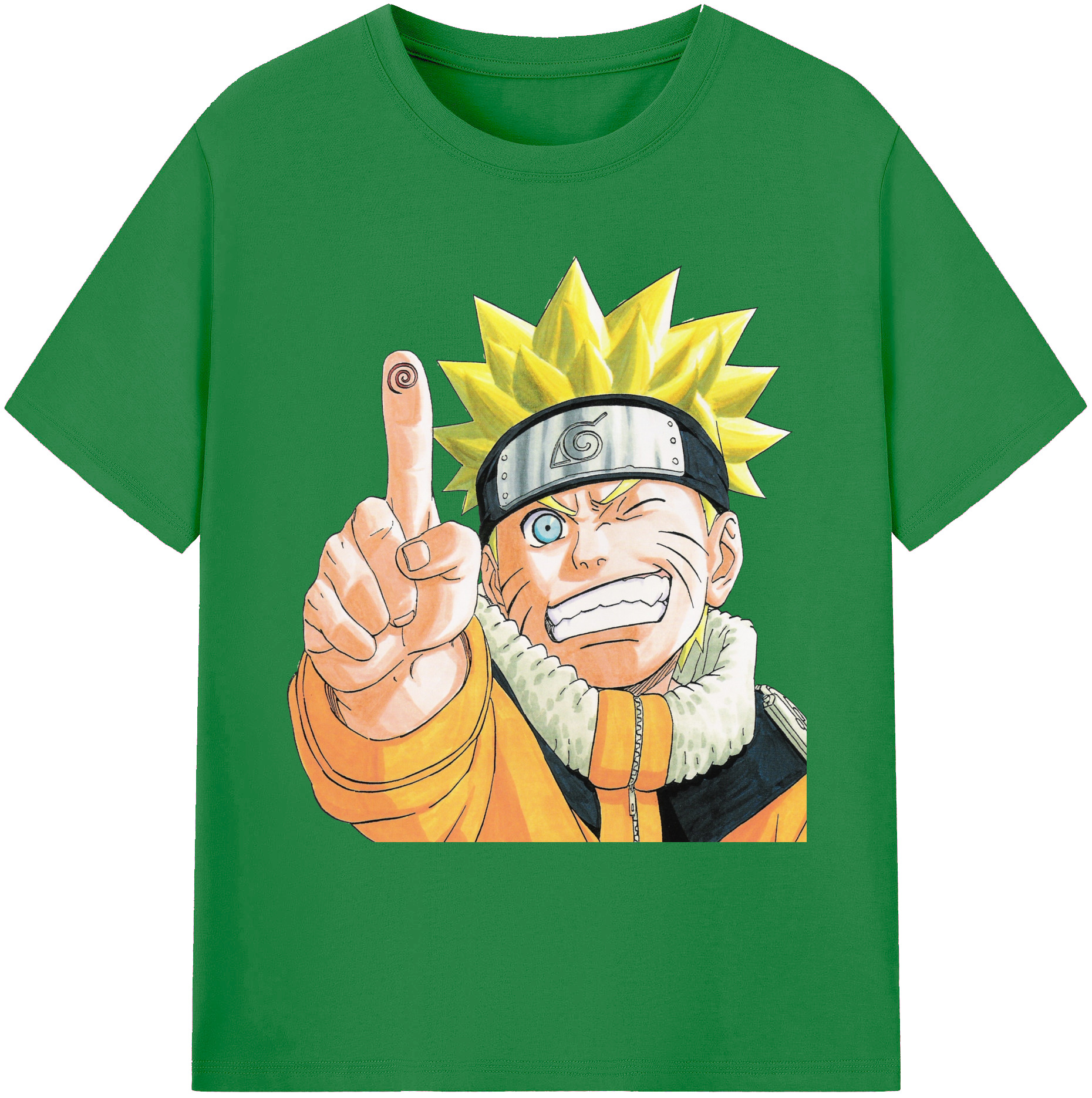 （画像用） NARUTO -ナルト- うずまき ナルト Uzumaki Naruto 綿100％ メンズ半袖Tシャツ｜肌触りやわらか＆通気性