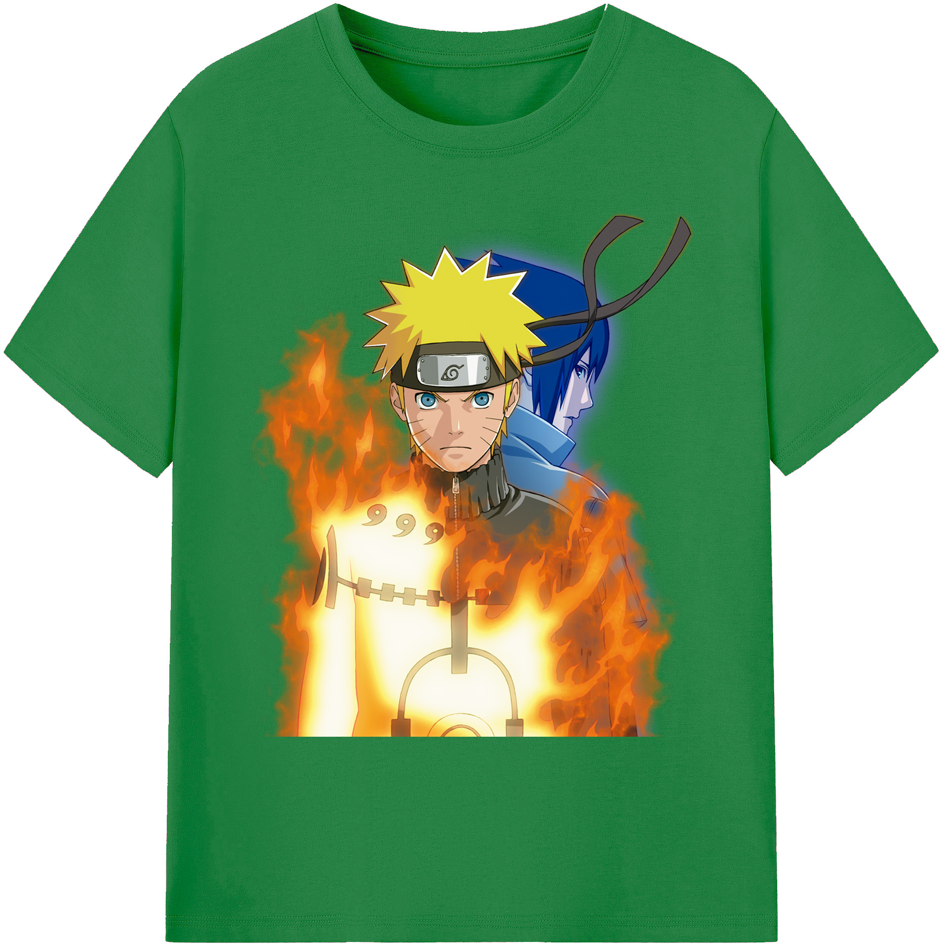（画像用） NARUTO -ナルト- うずまき ナルト Uzumaki Naruto 綿100％ メンズ半袖Tシャツ｜肌触りやわらか＆通気性