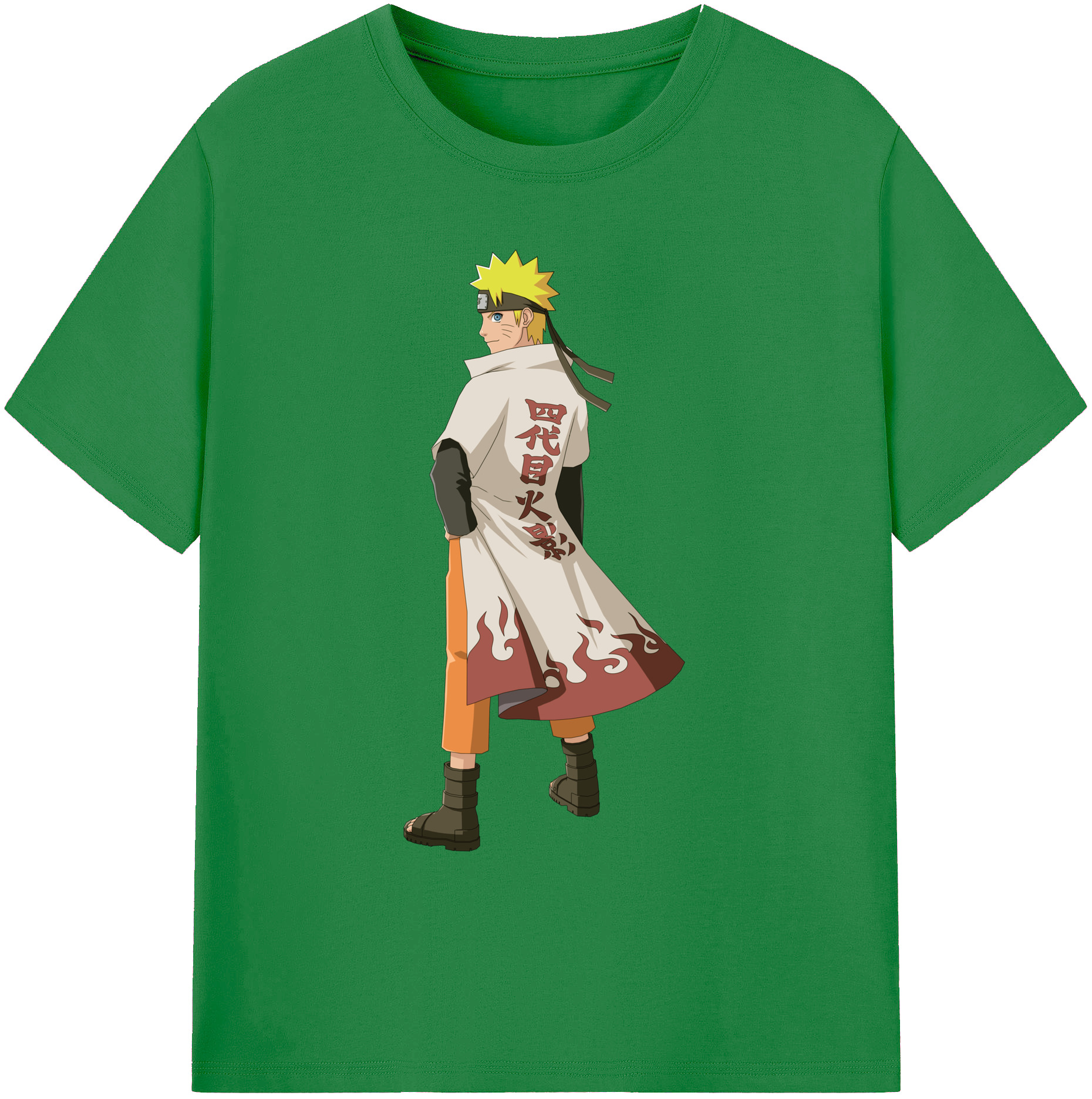 （画像用） NARUTO -ナルト- うずまき ナルト Uzumaki Naruto 綿100％ メンズ半袖Tシャツ｜肌触りやわらか＆通気性