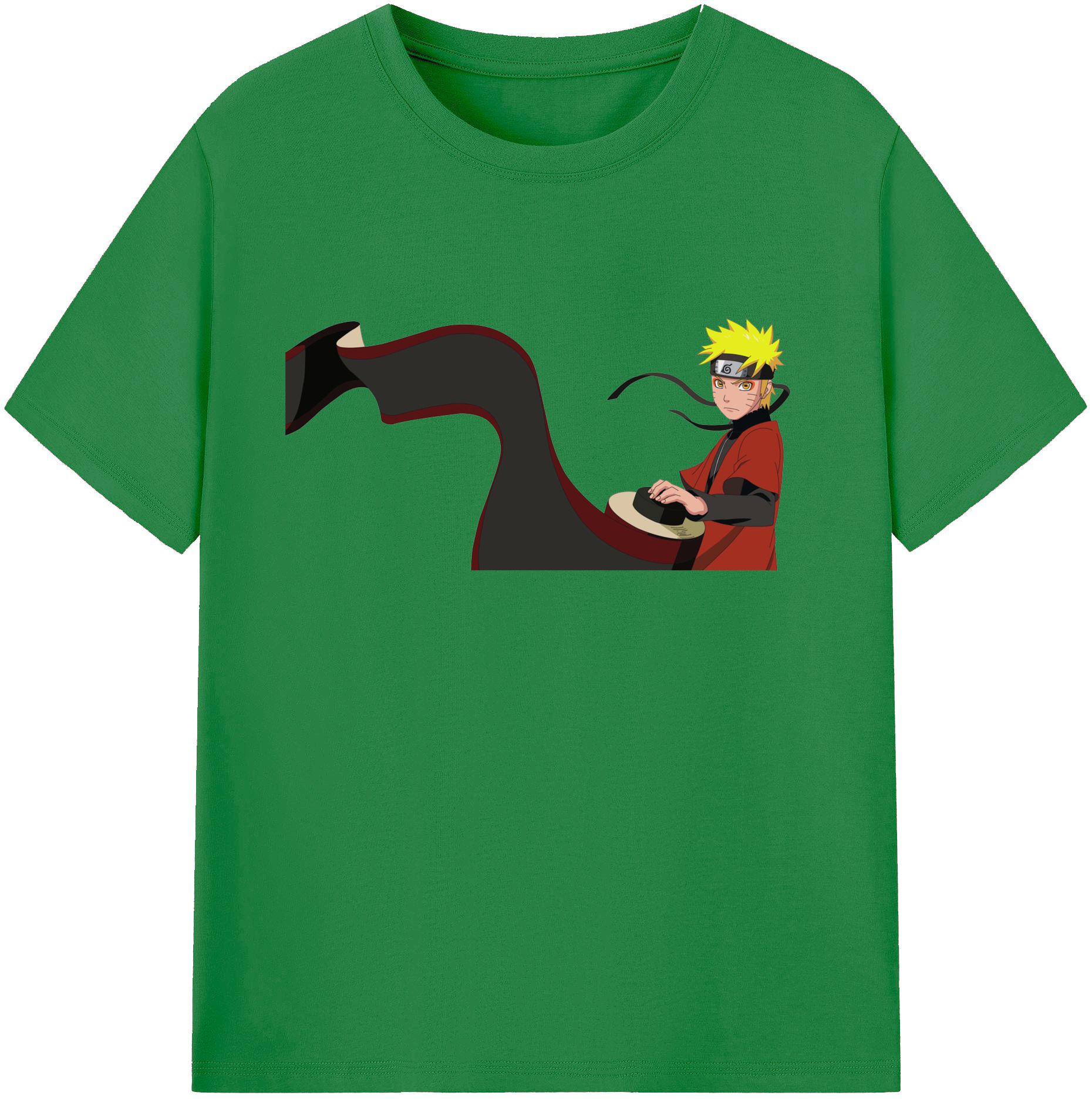 （画像用） NARUTO -ナルト- うずまき ナルト Uzumaki Naruto 綿100％ メンズ半袖Tシャツ｜肌触りやわらか＆通気性